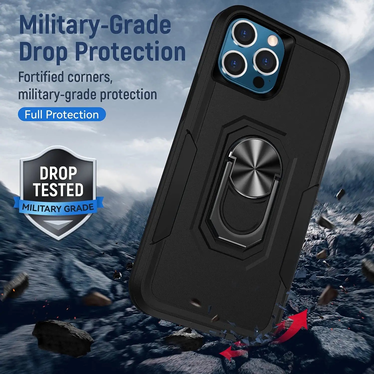 For Samsung Galaxy A15 5G Hybrid Rugged 2in1 Shockproof Ring Stand Case Cover - Picture 14 of 63