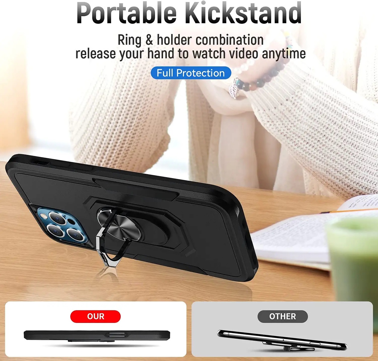 For Samsung Galaxy A15 5G Hybrid Rugged 2in1 Shockproof Ring Stand Case Cover - Picture 17 of 63