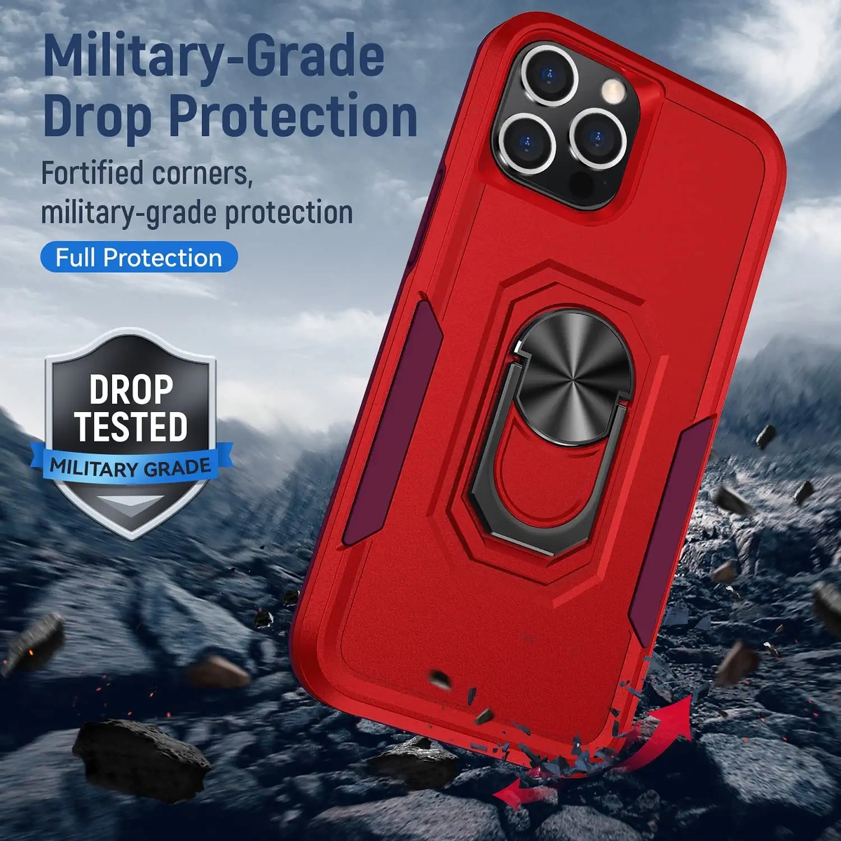For Samsung Galaxy A15 5G Hybrid Rugged 2in1 Shockproof Ring Stand Case Cover - Picture 36 of 63