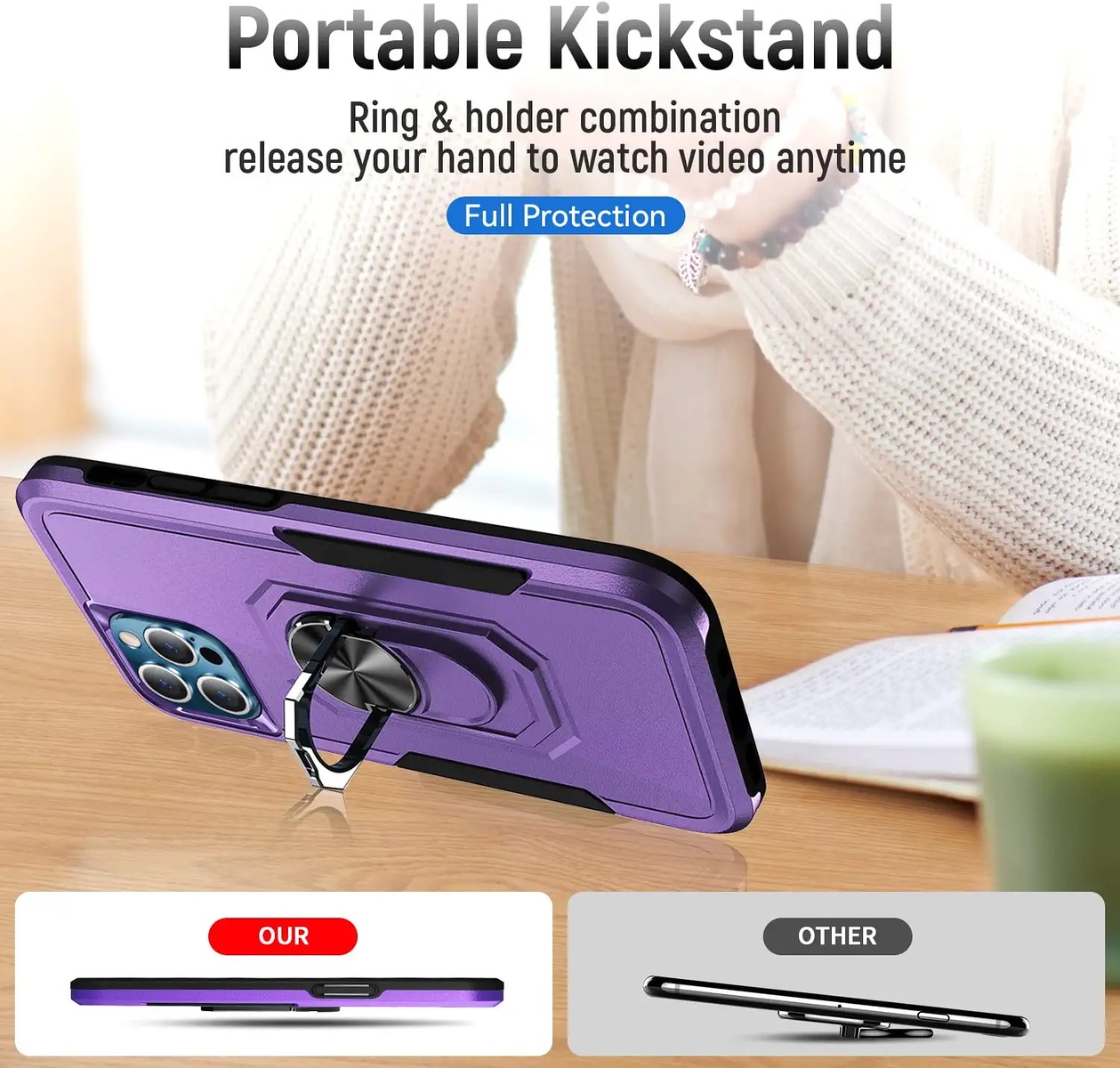 For Samsung Galaxy A15 5G Hybrid Rugged 2in1 Shockproof Ring Stand Case Cover - Picture 42 of 63
