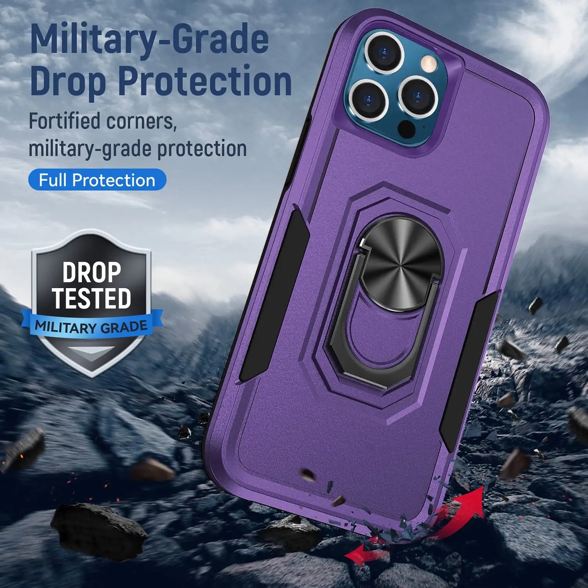 For Samsung Galaxy A15 5G Hybrid Rugged 2in1 Shockproof Ring Stand Case Cover - Picture 44 of 63