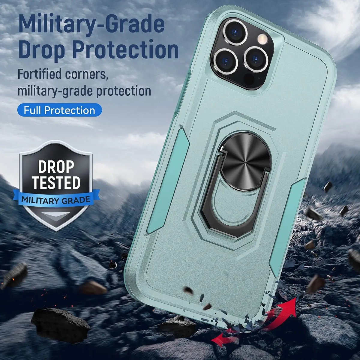 For Samsung Galaxy A15 5G Hybrid Rugged 2in1 Shockproof Ring Stand Case Cover - Picture 62 of 63