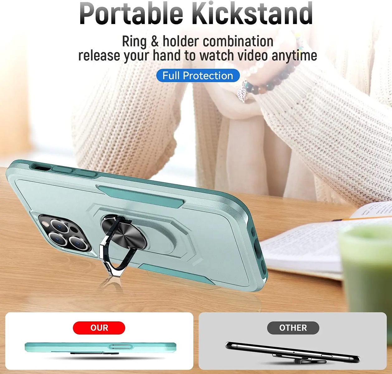 For Samsung Galaxy A15 5G Hybrid Rugged 2in1 Shockproof Ring Stand Case Cover - Picture 63 of 63