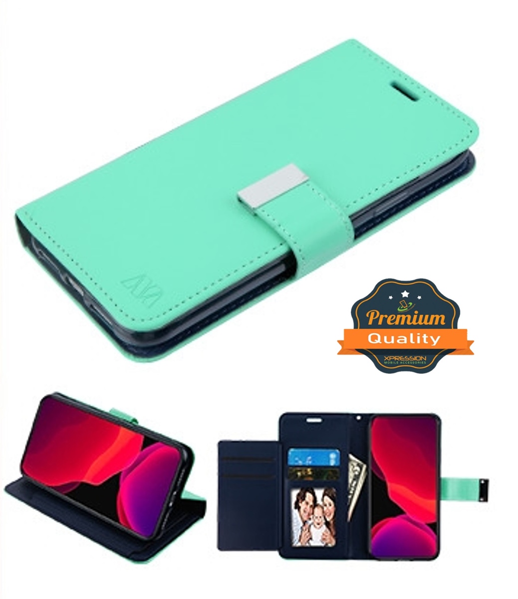 Para Samsung Galaxy A32 5G cuero billetera ranuras para tarjetas folio bolsa abatible funda protectora - Imagen 19 de 56