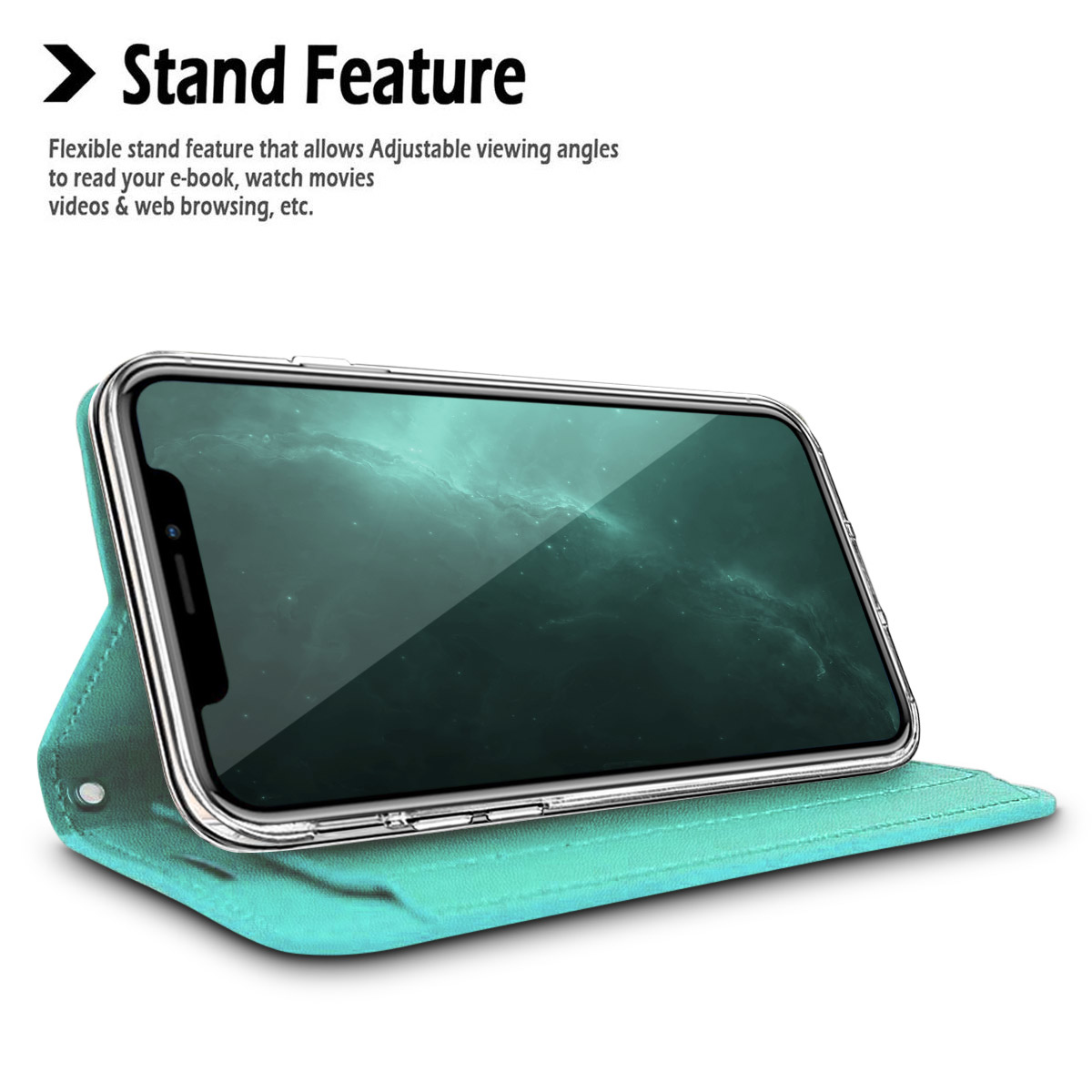 Para Samsung Galaxy A32 5G cuero billetera ranuras para tarjetas folio bolsa abatible funda protectora - Imagen 21 de 56