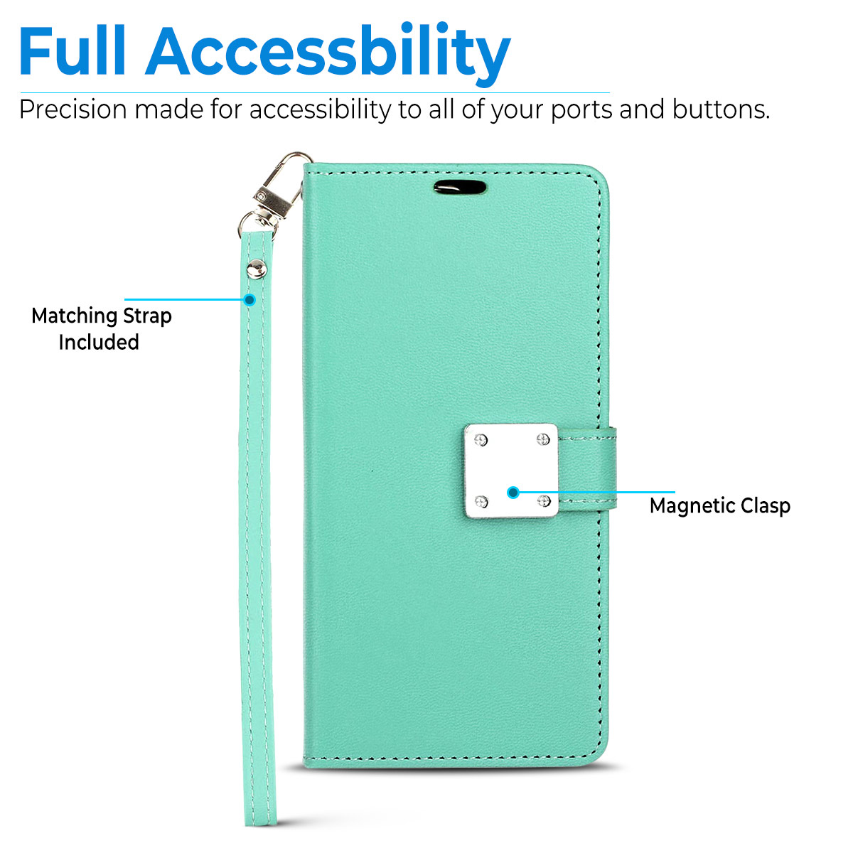 Para Samsung Galaxy A32 5G cuero billetera ranuras para tarjetas folio bolsa abatible funda protectora - Imagen 23 de 56