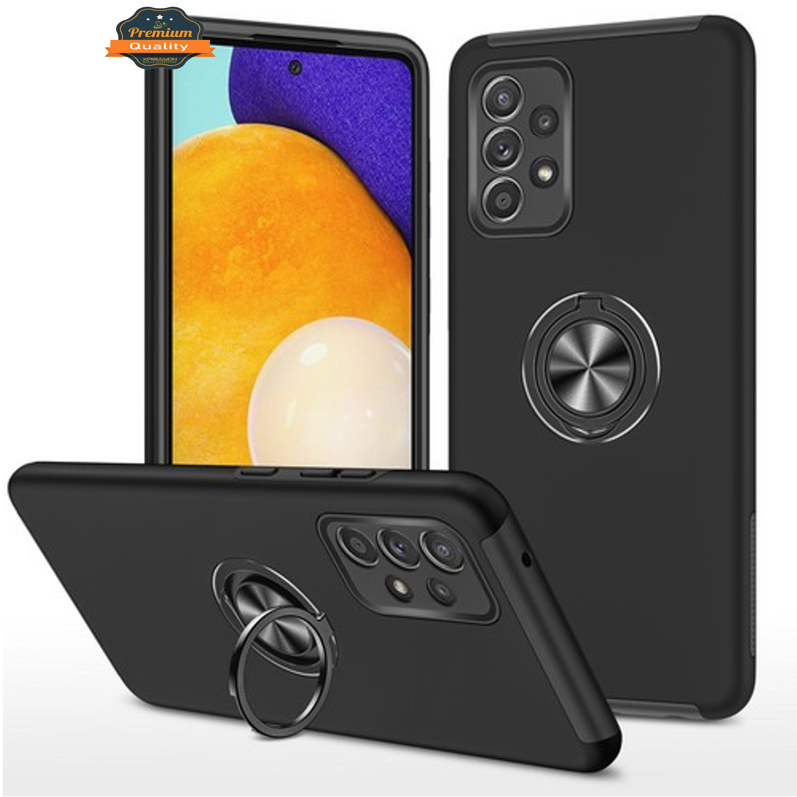 For Samsung Galaxy A54 Hybrid Metal Ring Stand 360° Rotation Hard PC Case Cover - Picture 10 of 57