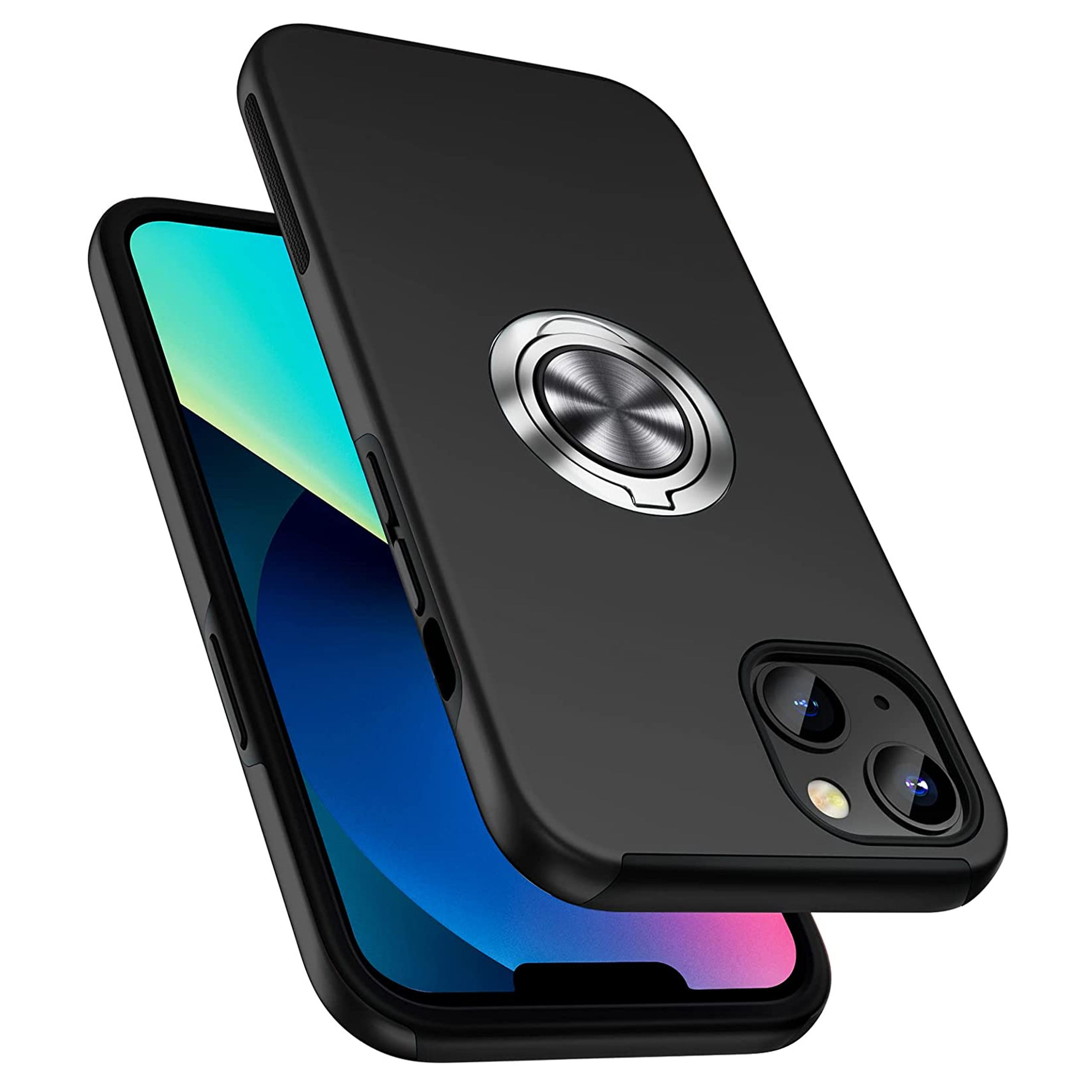 For Samsung Galaxy A54 Hybrid Metal Ring Stand 360° Rotation Hard PC Case Cover - Picture 12 of 57