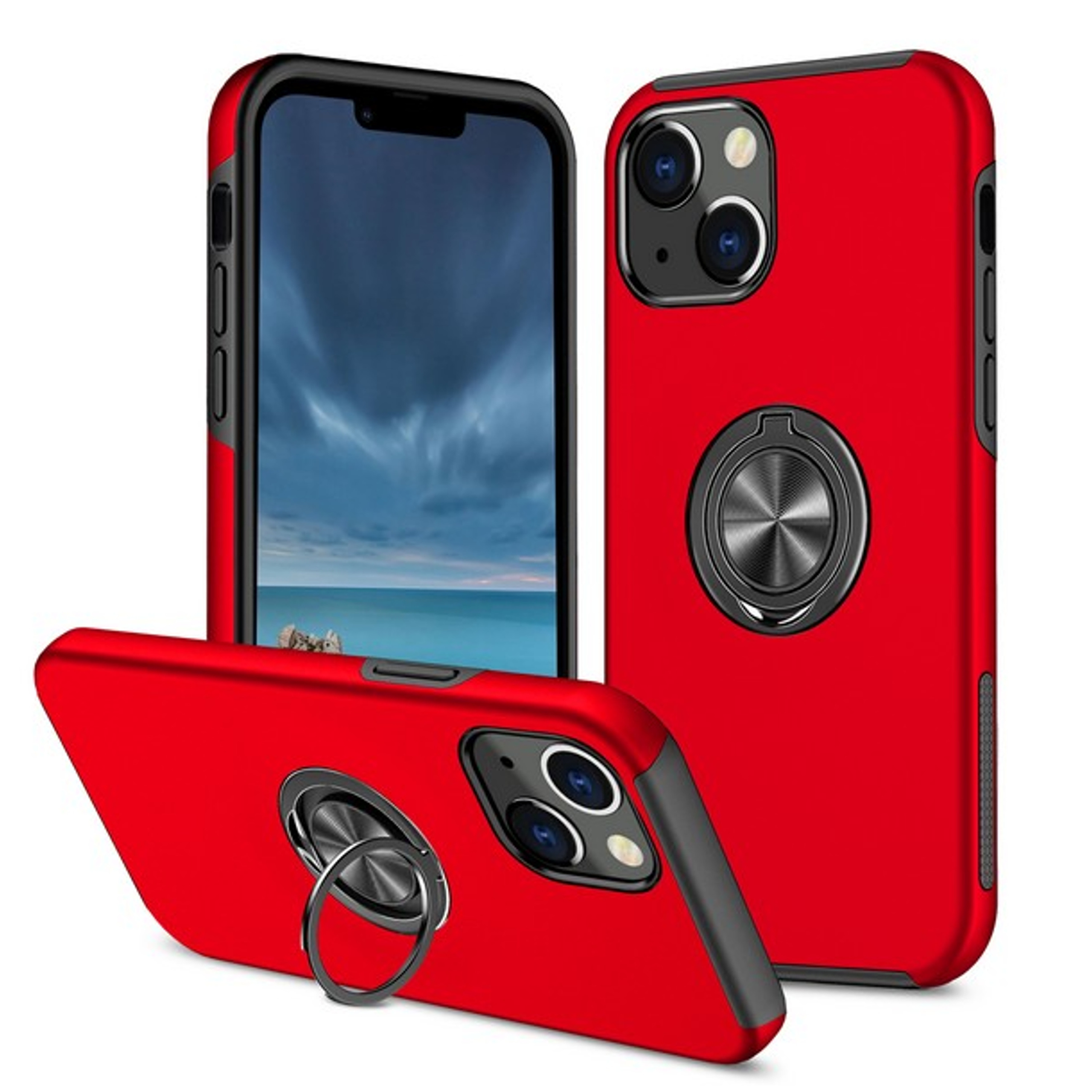 For Samsung Galaxy A54 Hybrid Metal Ring Stand 360° Rotation Hard PC Case Cover - Picture 27 of 57