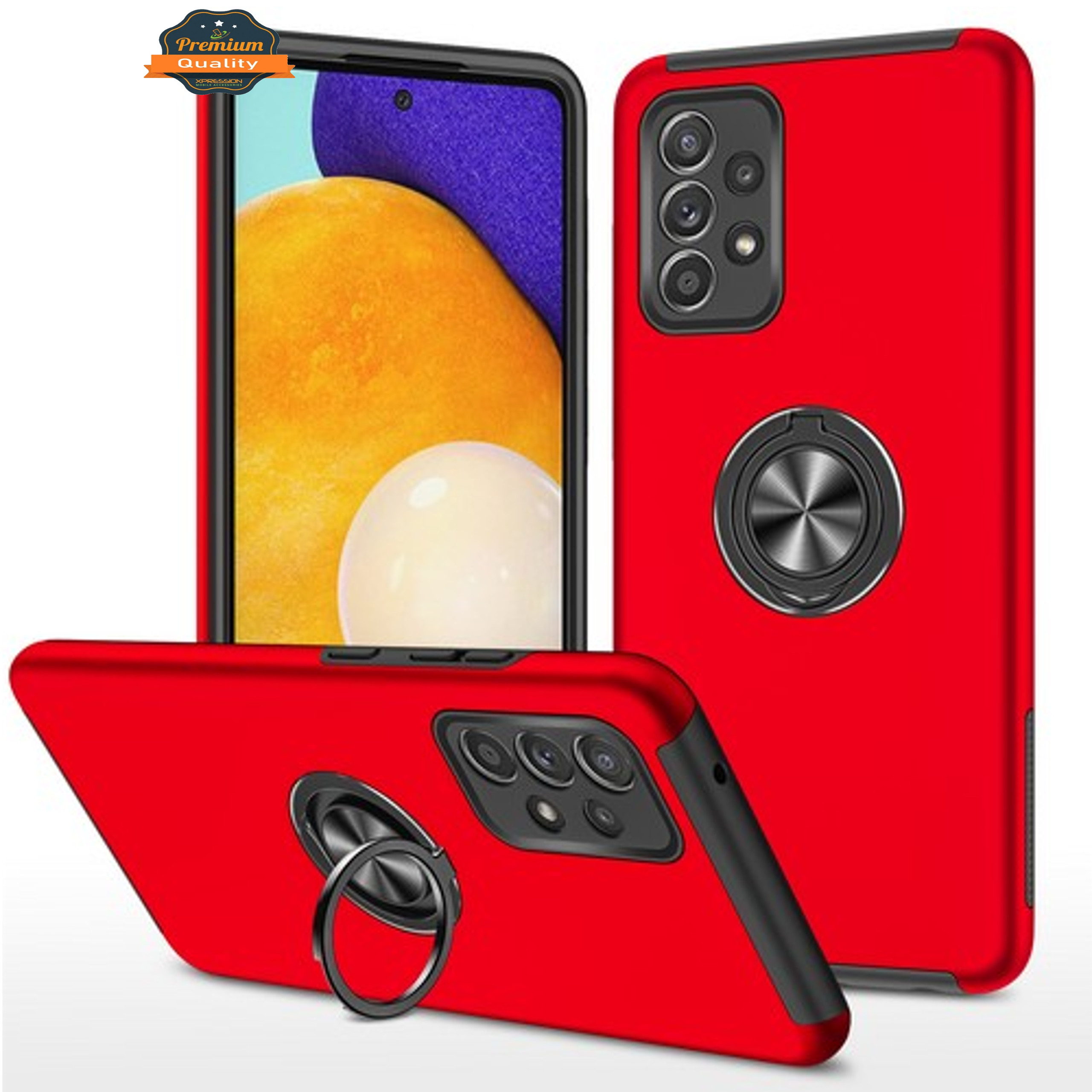 For Samsung Galaxy A54 Hybrid Metal Ring Stand 360° Rotation Hard PC Case Cover - Picture 26 of 57