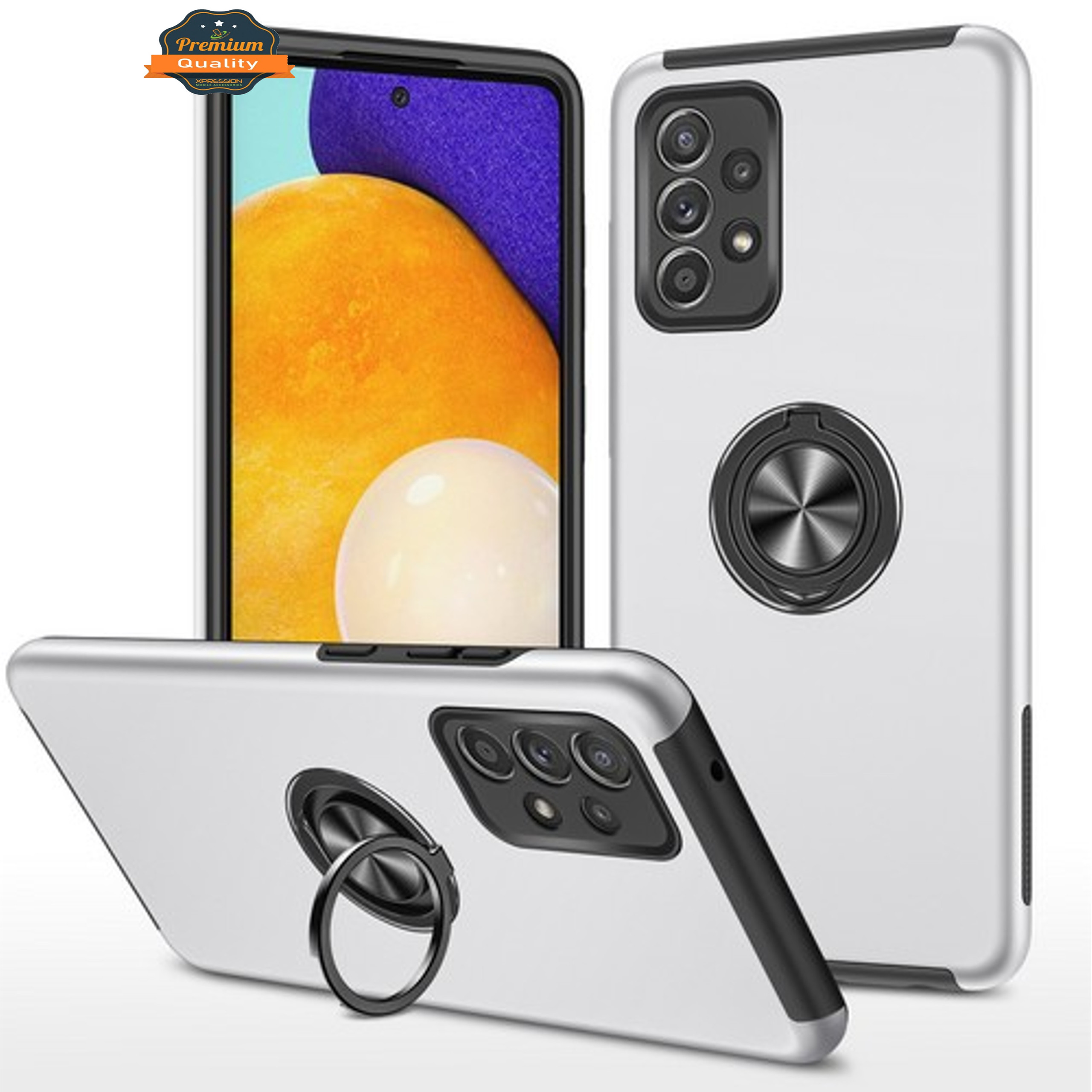 For Samsung Galaxy A54 Hybrid Metal Ring Stand 360° Rotation Hard PC Case Cover - Picture 50 of 57