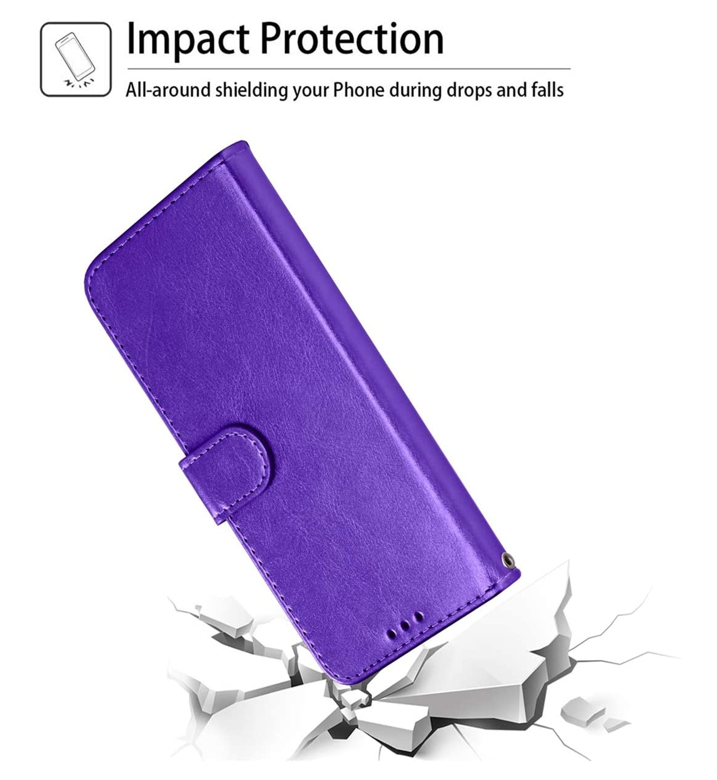 For Samsung Galaxy S22+ Plus Leather Wallet Case with Card Holder Storage Cover - Picture 23 of 46