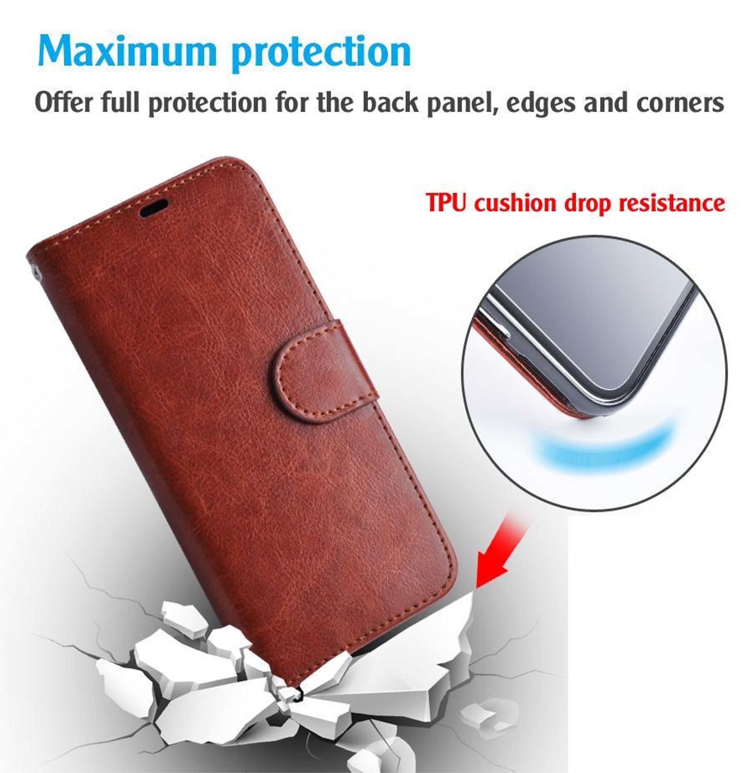 For Samsung Galaxy S22+ Plus Leather Wallet Case with Card Holder Storage Cover - Picture 44 of 46