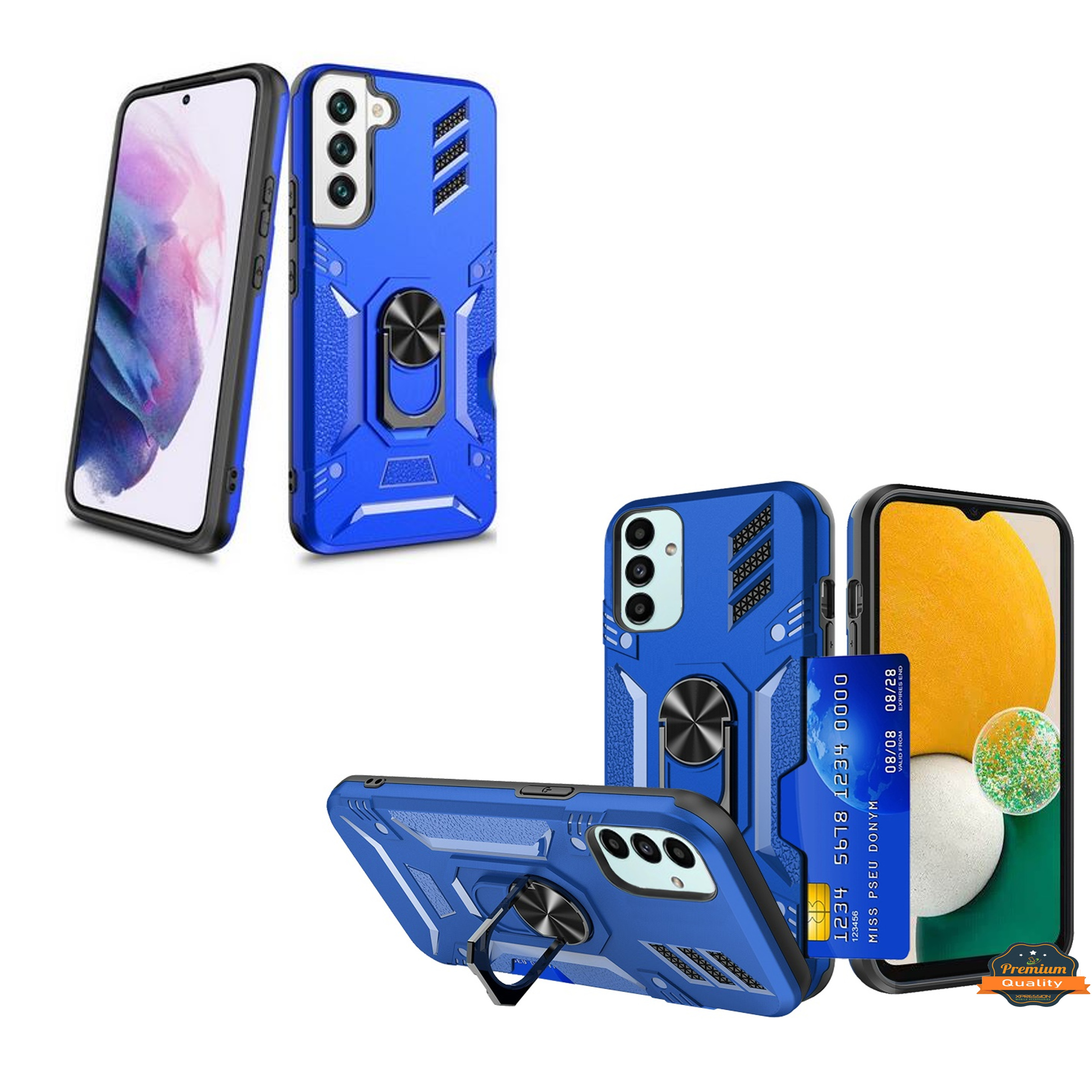 For Samsung Galaxy S22 Ultra Invisible Wallet Card Holder Ring Stand Case Cover - Picture 14 of 37