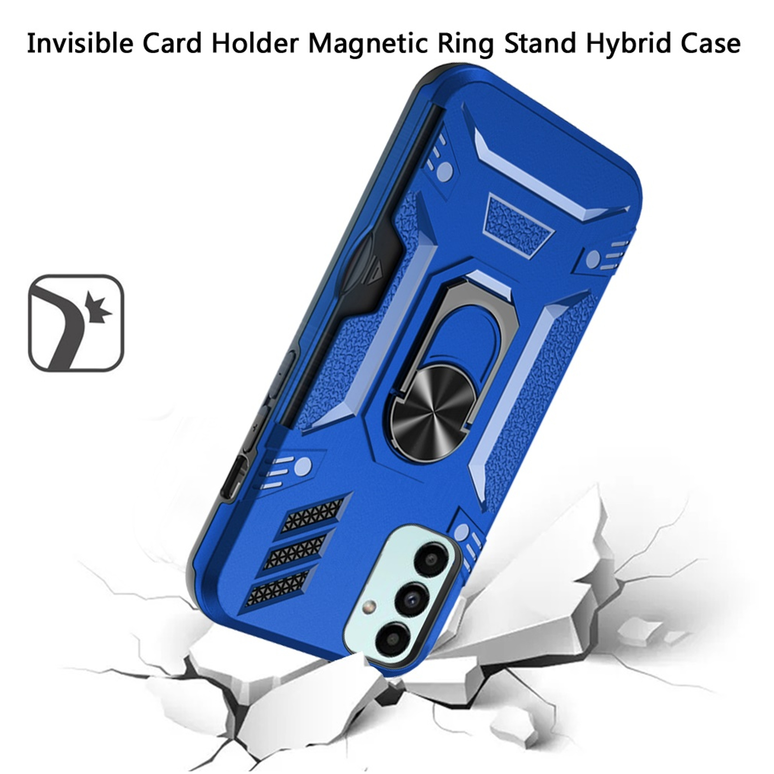 For Samsung Galaxy S22 Ultra Invisible Wallet Card Holder Ring Stand Case Cover - Picture 18 of 37
