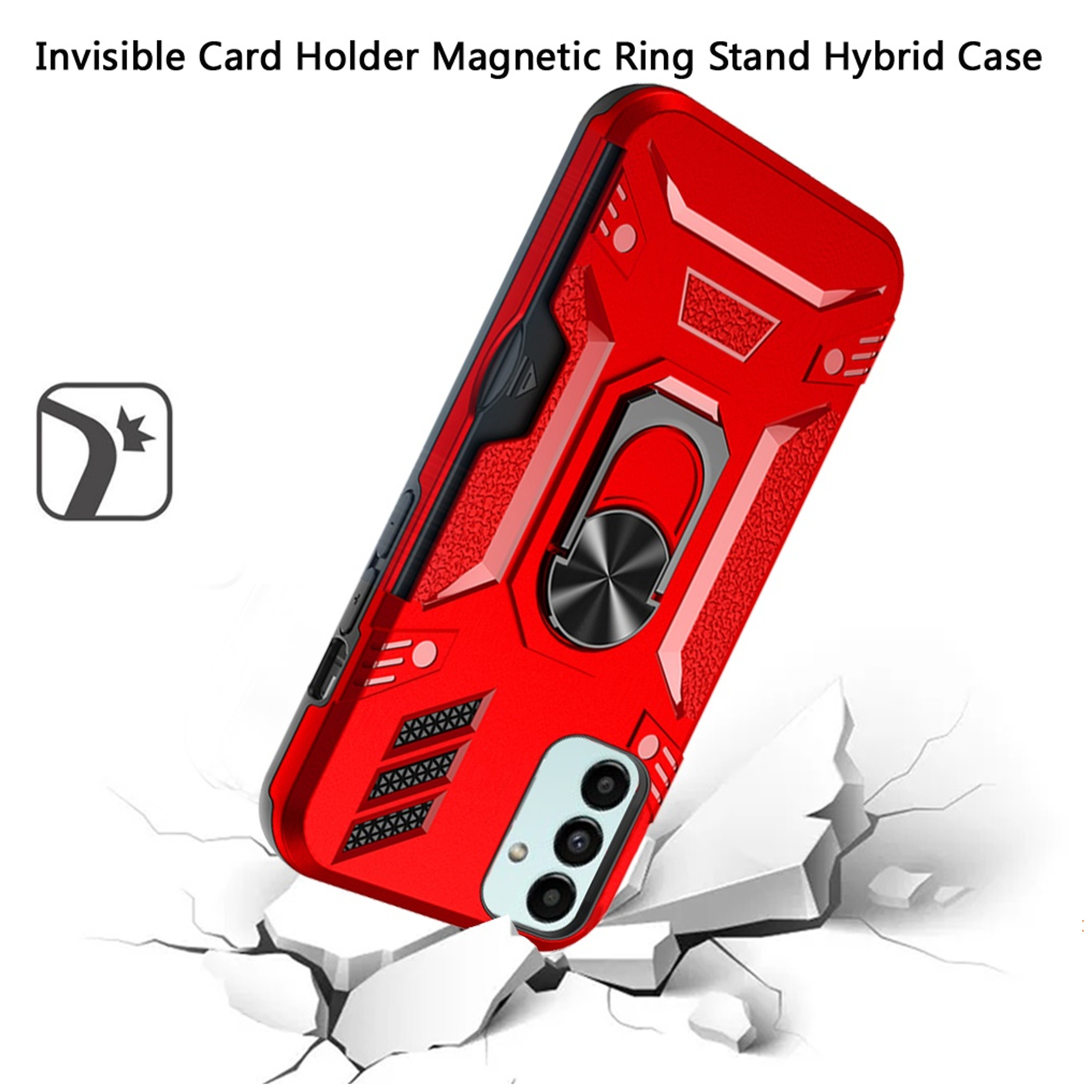 For Samsung Galaxy S22 Ultra Invisible Wallet Card Holder Ring Stand Case Cover - Picture 30 of 37