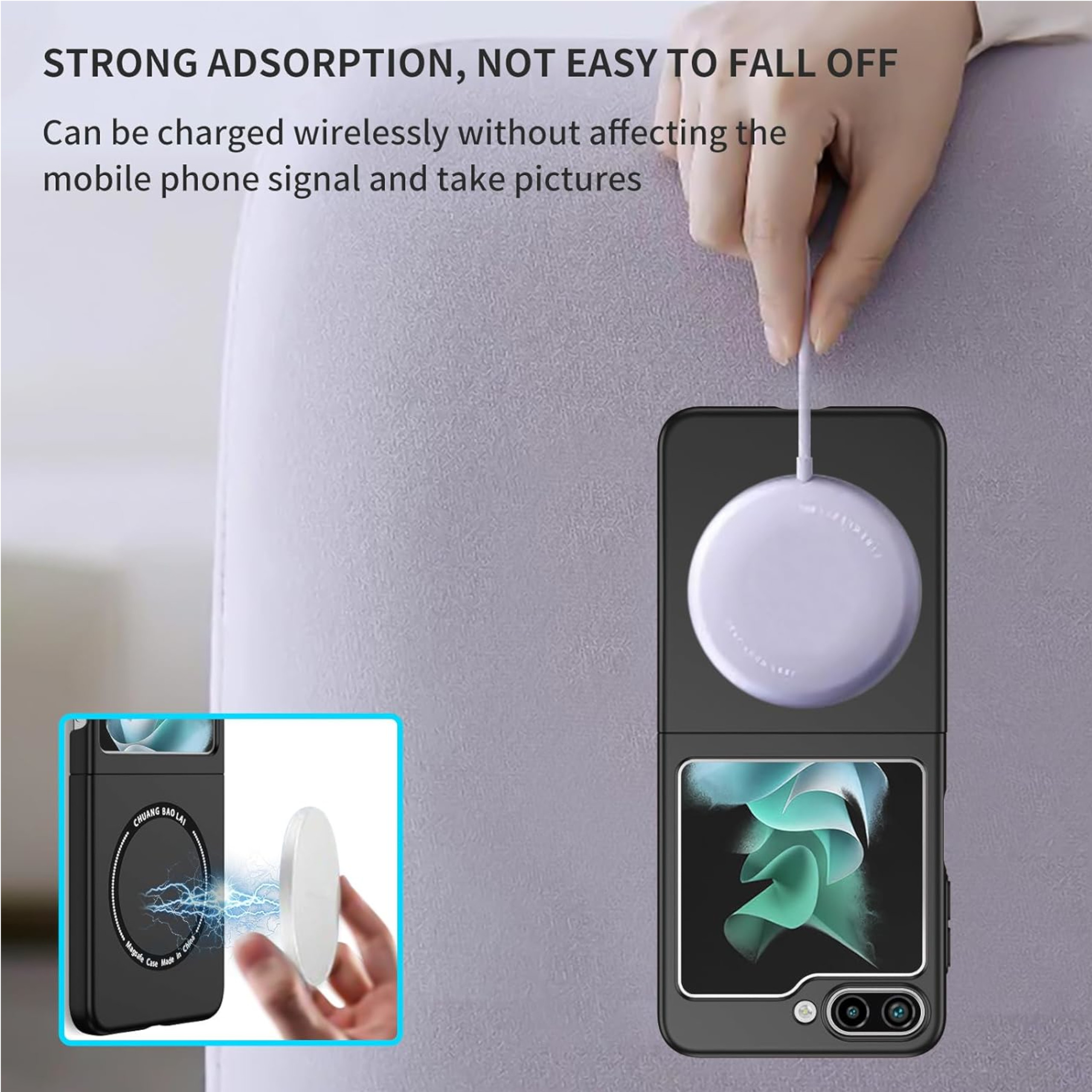 For Samsung Galaxy Z Flip 5 5G Compatible with MagSafe Matte Skin TPU Case Cover - Picture 55 of 64