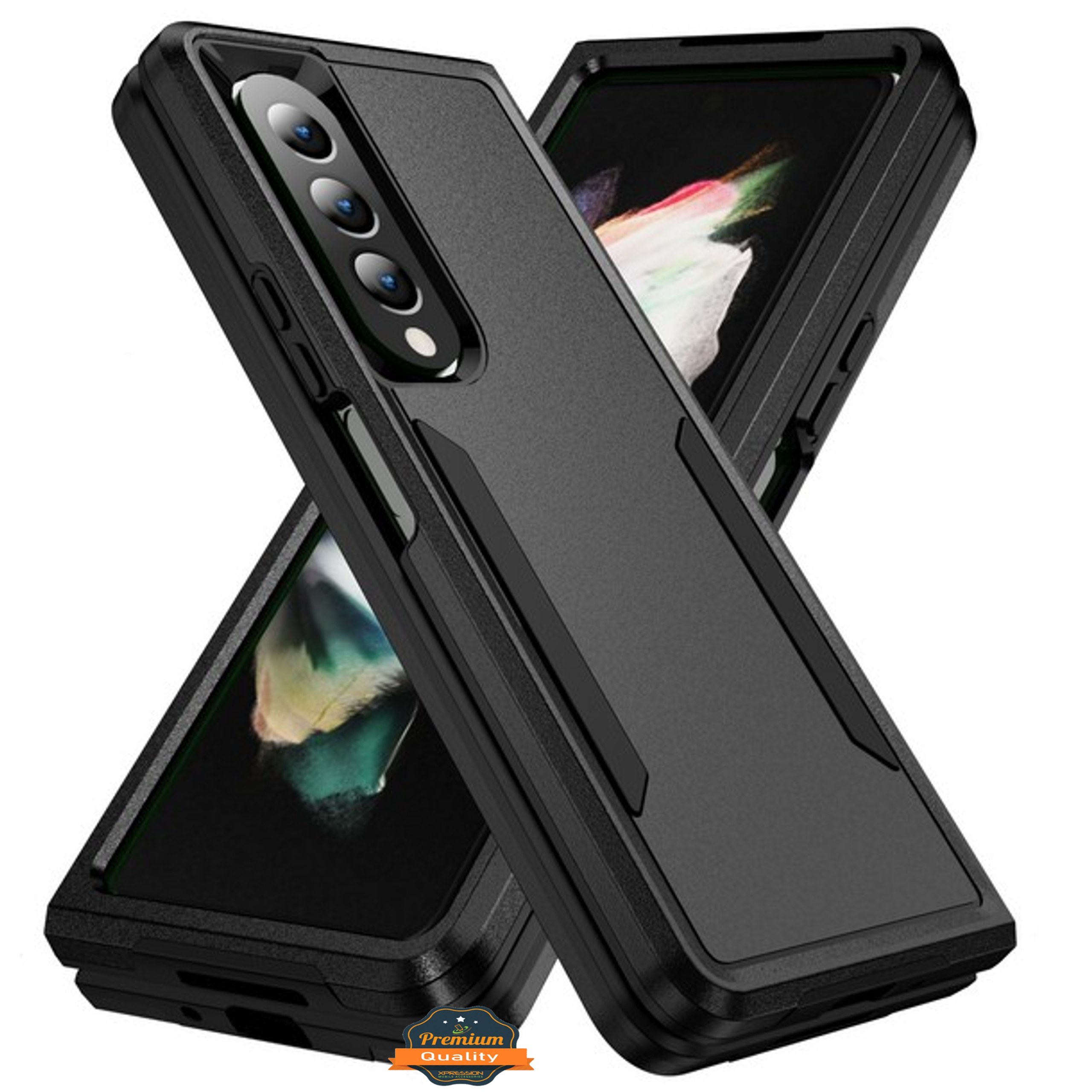 For Samsung Galaxy Z Fold 5 Hybrid Rugged Hard PC TPU Military-Grade Case Cover - Photo 11 sur 39