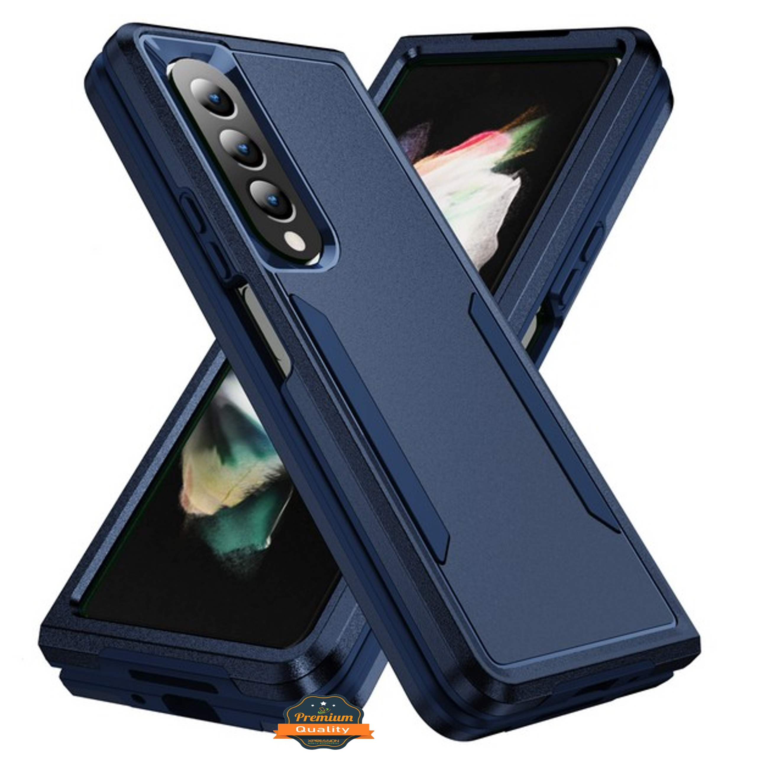 For Samsung Galaxy Z Fold 5 Hybrid Rugged Hard PC TPU Military-Grade Case Cover - Photo 21 sur 39