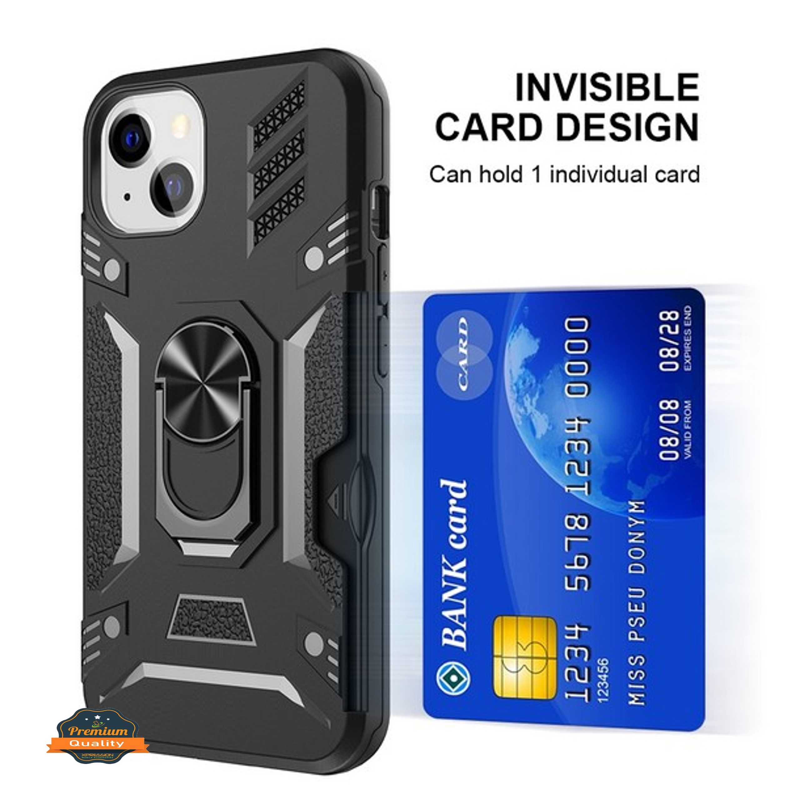 For Gabb Phone 4 Pro Back Wallet Card Holder with Ring Stand Case Cover - Picture 19 of 68