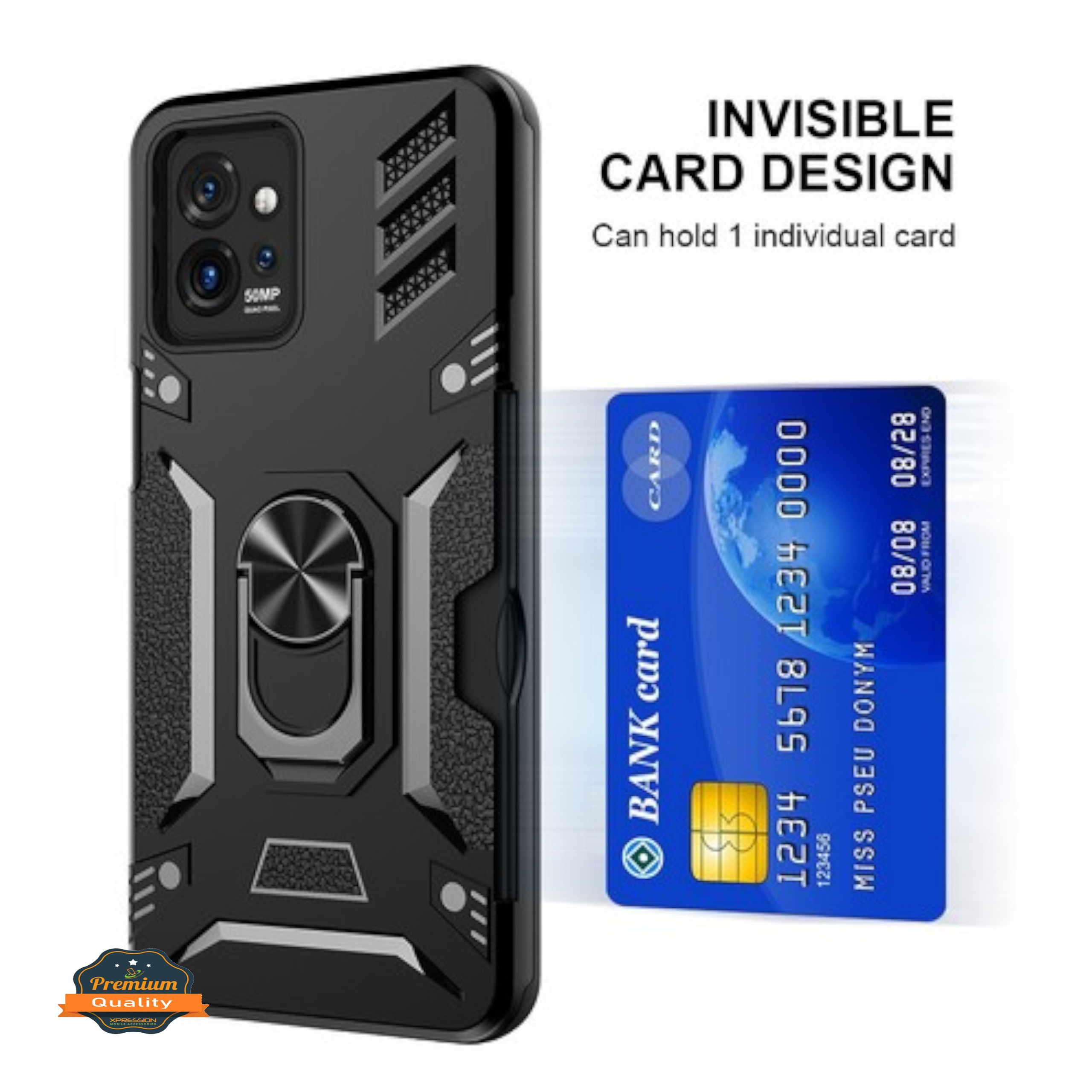 For Gabb Phone 4 Pro Back Wallet Card Holder with Ring Stand Case Cover - Picture 12 of 68