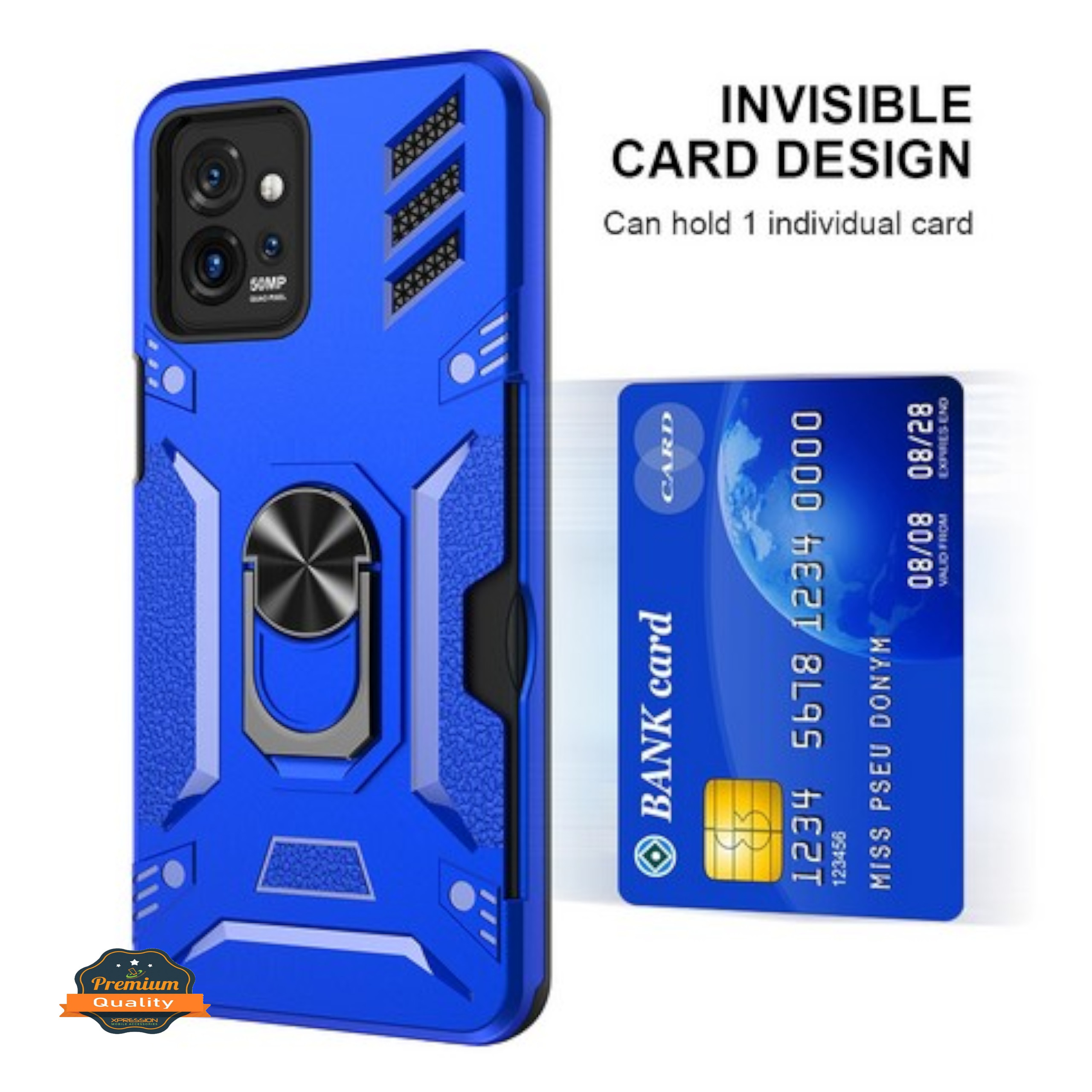 For Gabb Phone 4 Pro Back Wallet Card Holder with Ring Stand Case Cover - Picture 22 of 68