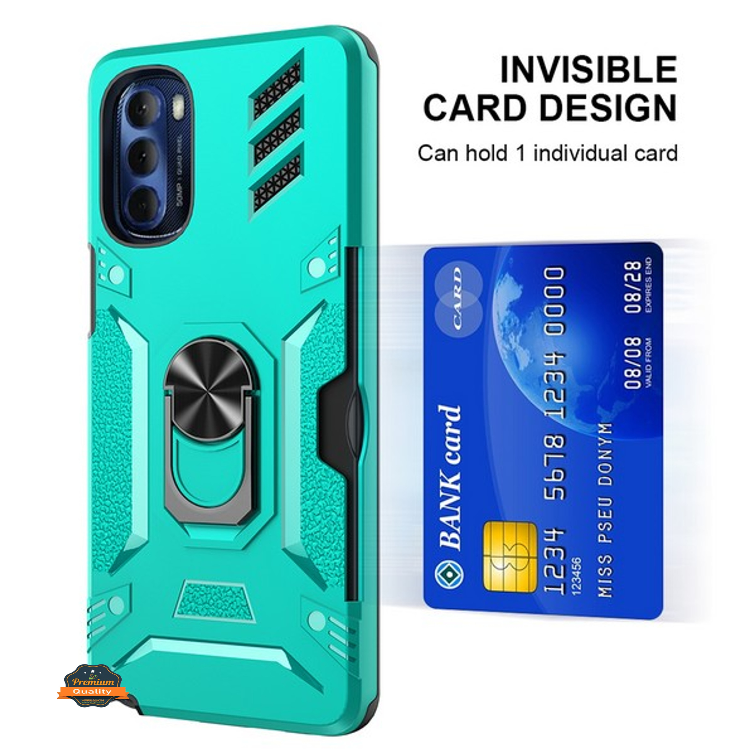 For Gabb Phone 4 Pro Back Wallet Card Holder with Ring Stand Case Cover - Picture 31 of 68