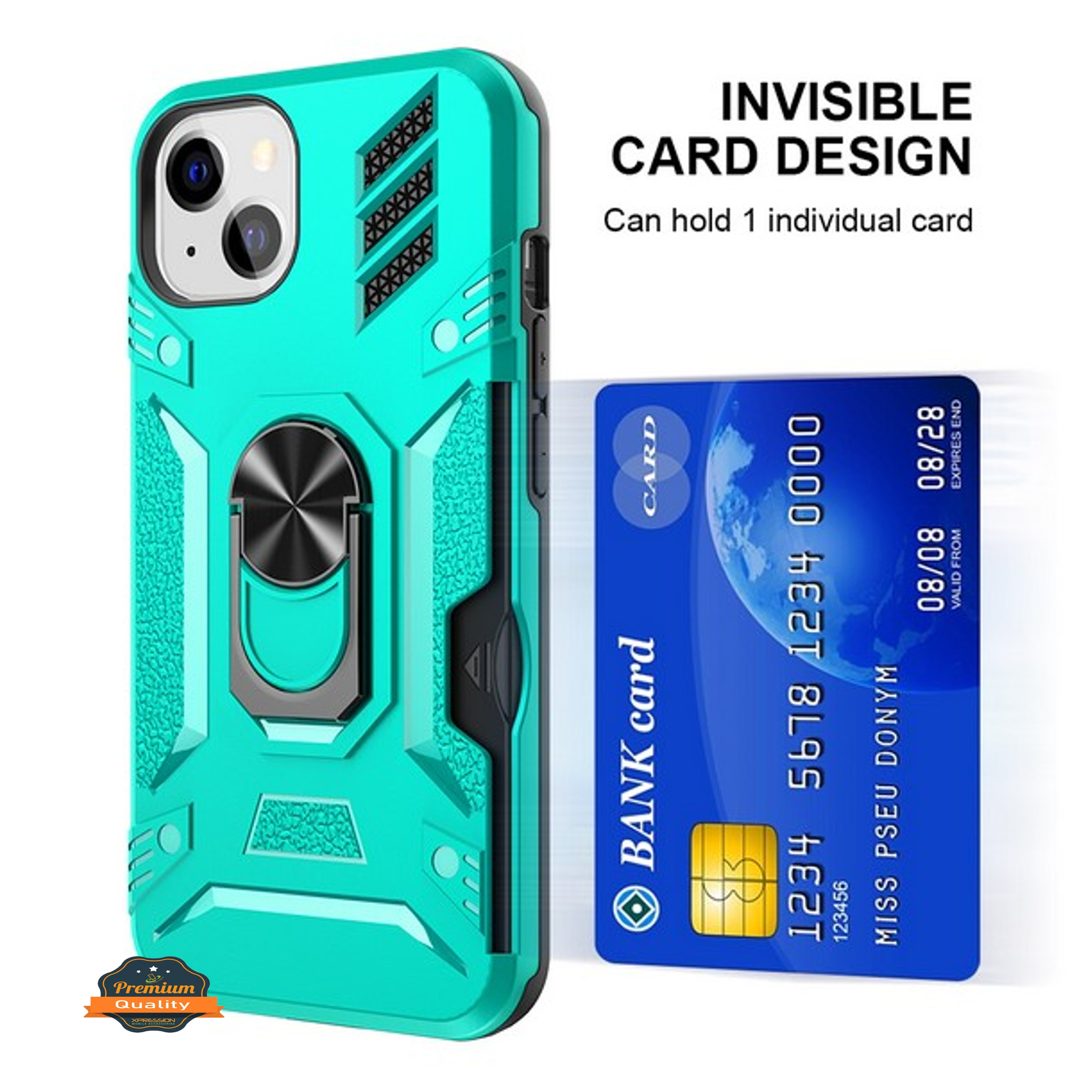 For Gabb Phone 4 Pro Back Wallet Card Holder with Ring Stand Case Cover - Picture 39 of 68