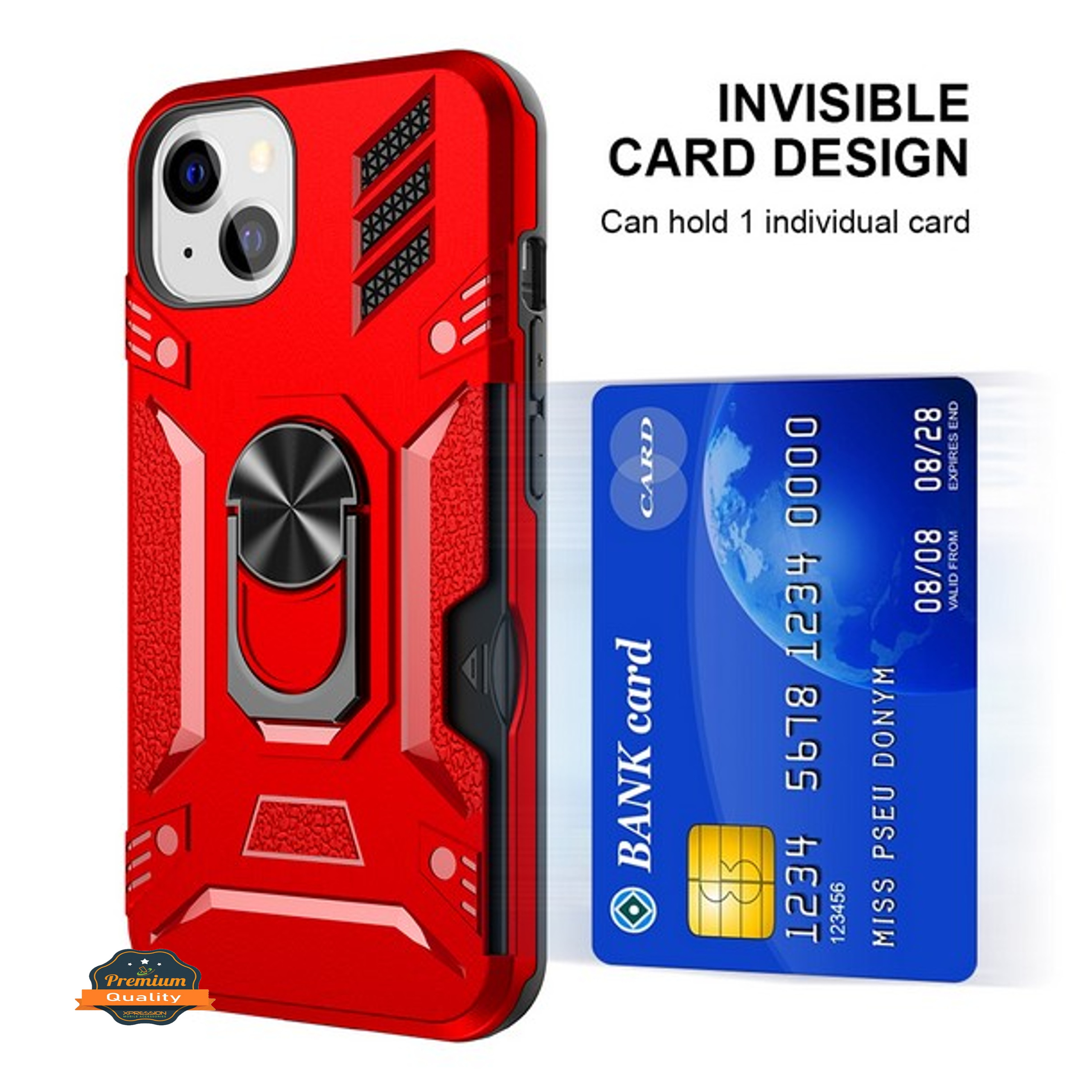 For Gabb Phone 4 Pro Back Wallet Card Holder with Ring Stand Case Cover - Picture 49 of 68
