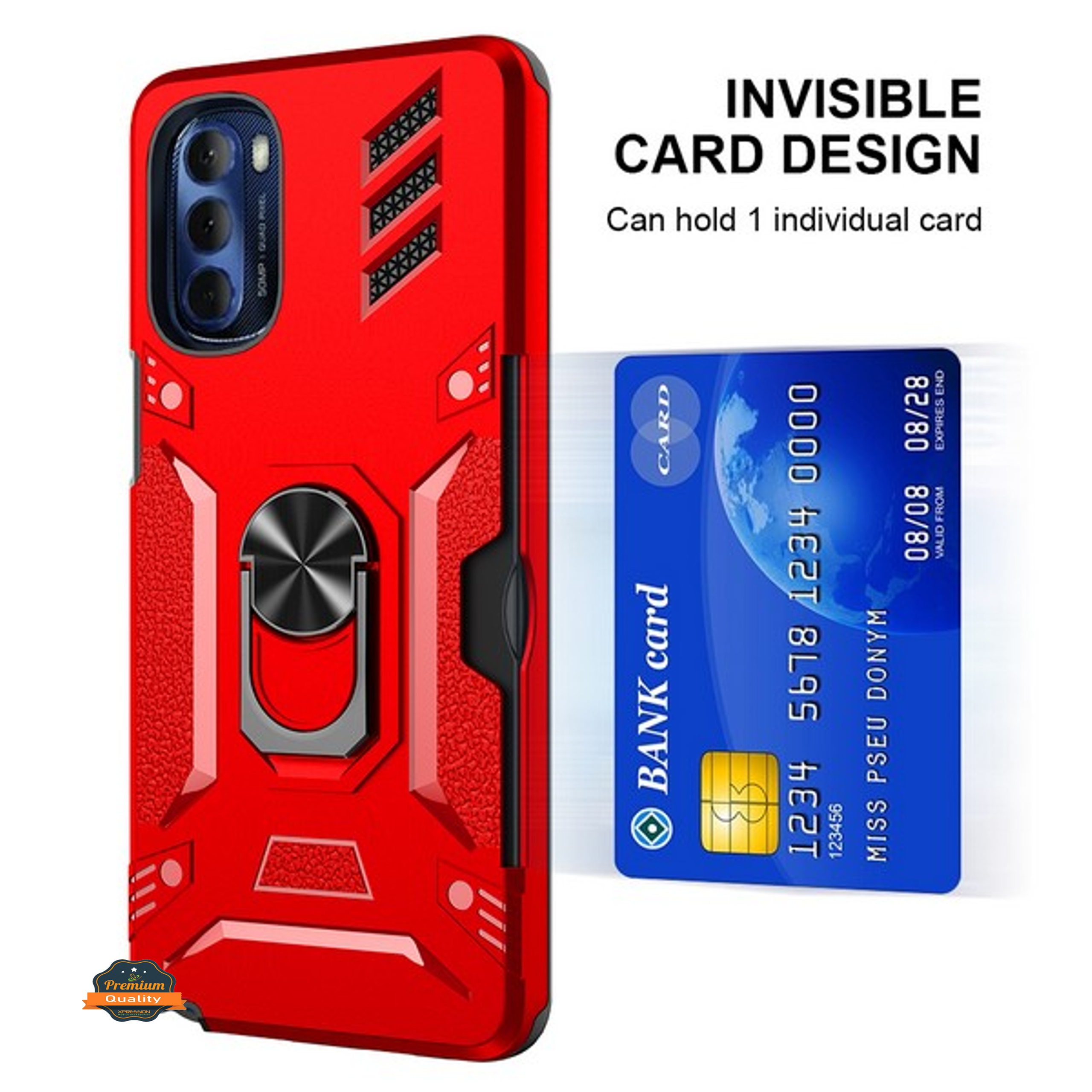 For Gabb Phone 4 Pro Back Wallet Card Holder with Ring Stand Case Cover - Picture 41 of 68