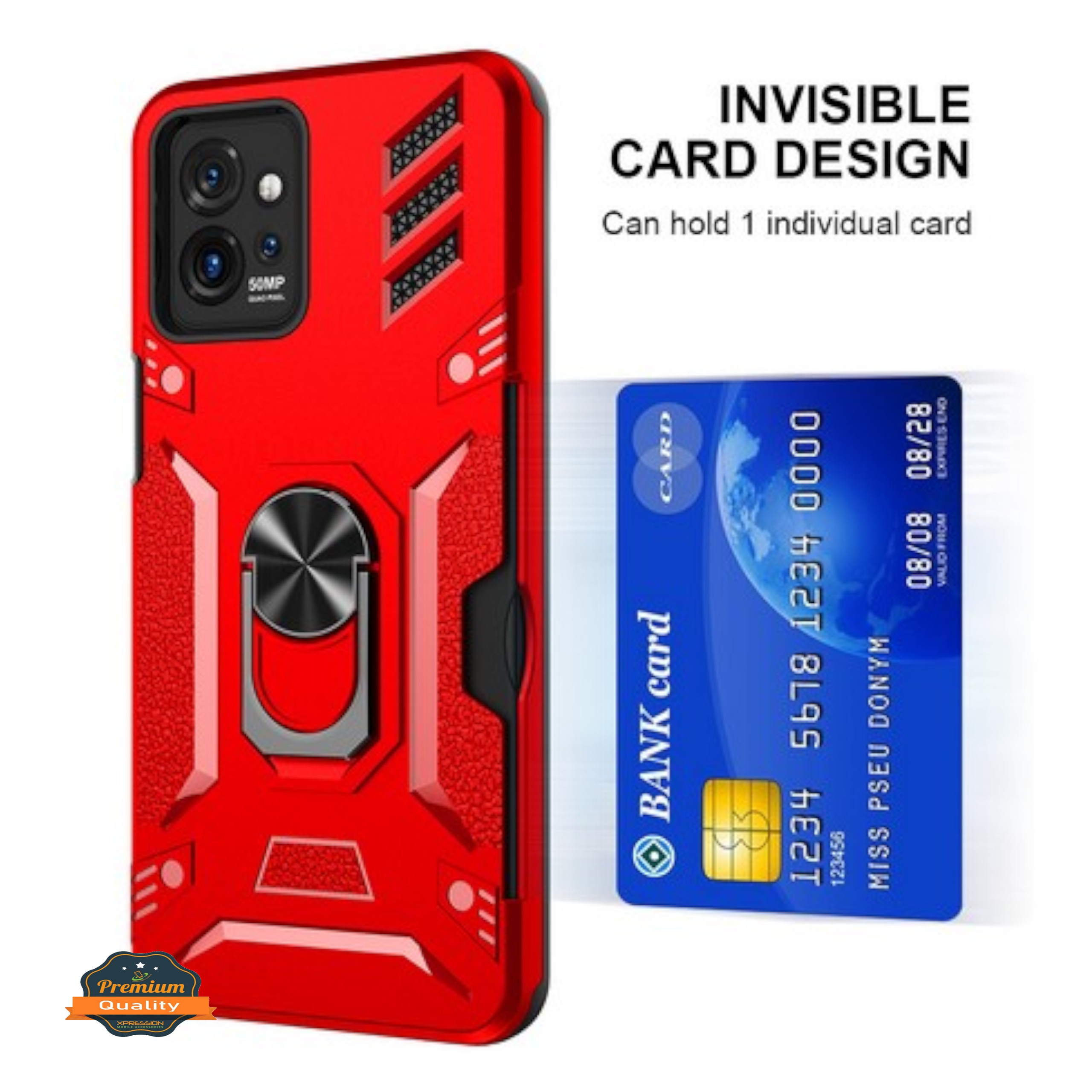For Gabb Phone 4 Pro Back Wallet Card Holder with Ring Stand Case Cover - Picture 42 of 68