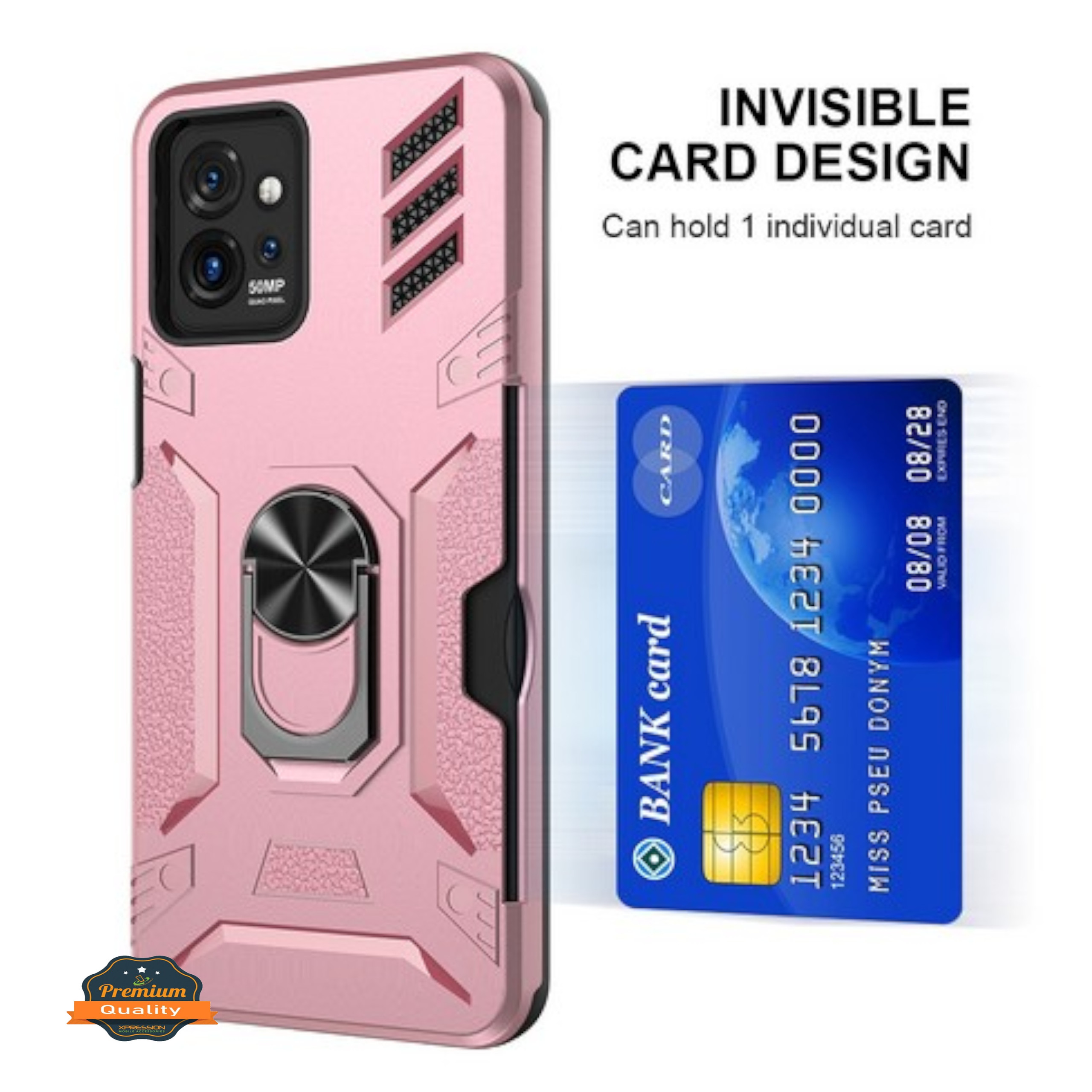 For Gabb Phone 4 Pro Back Wallet Card Holder with Ring Stand Case Cover - Picture 62 of 68