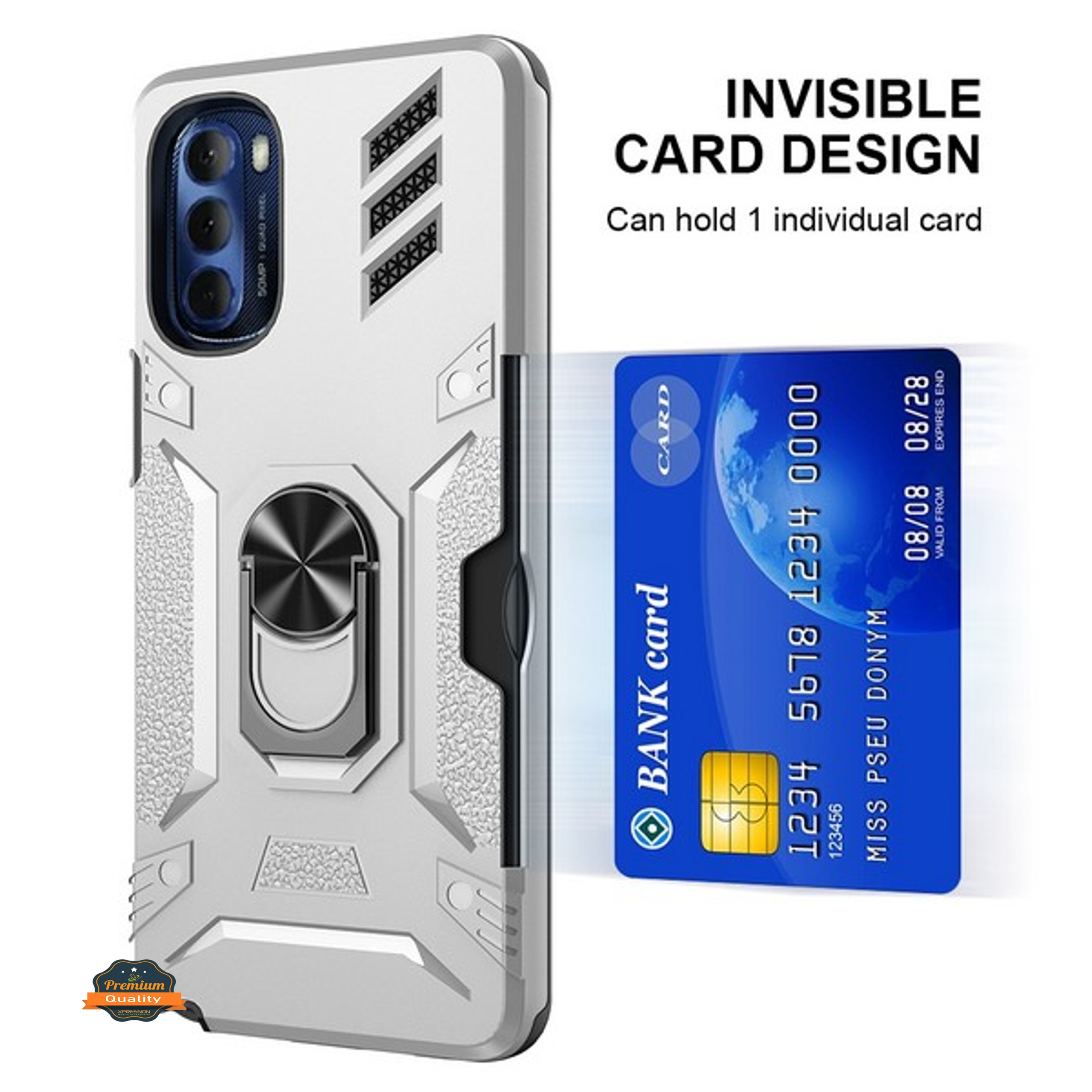 For Gabb Phone 4 Pro Back Wallet Card Holder with Ring Stand Case Cover - Picture 51 of 68