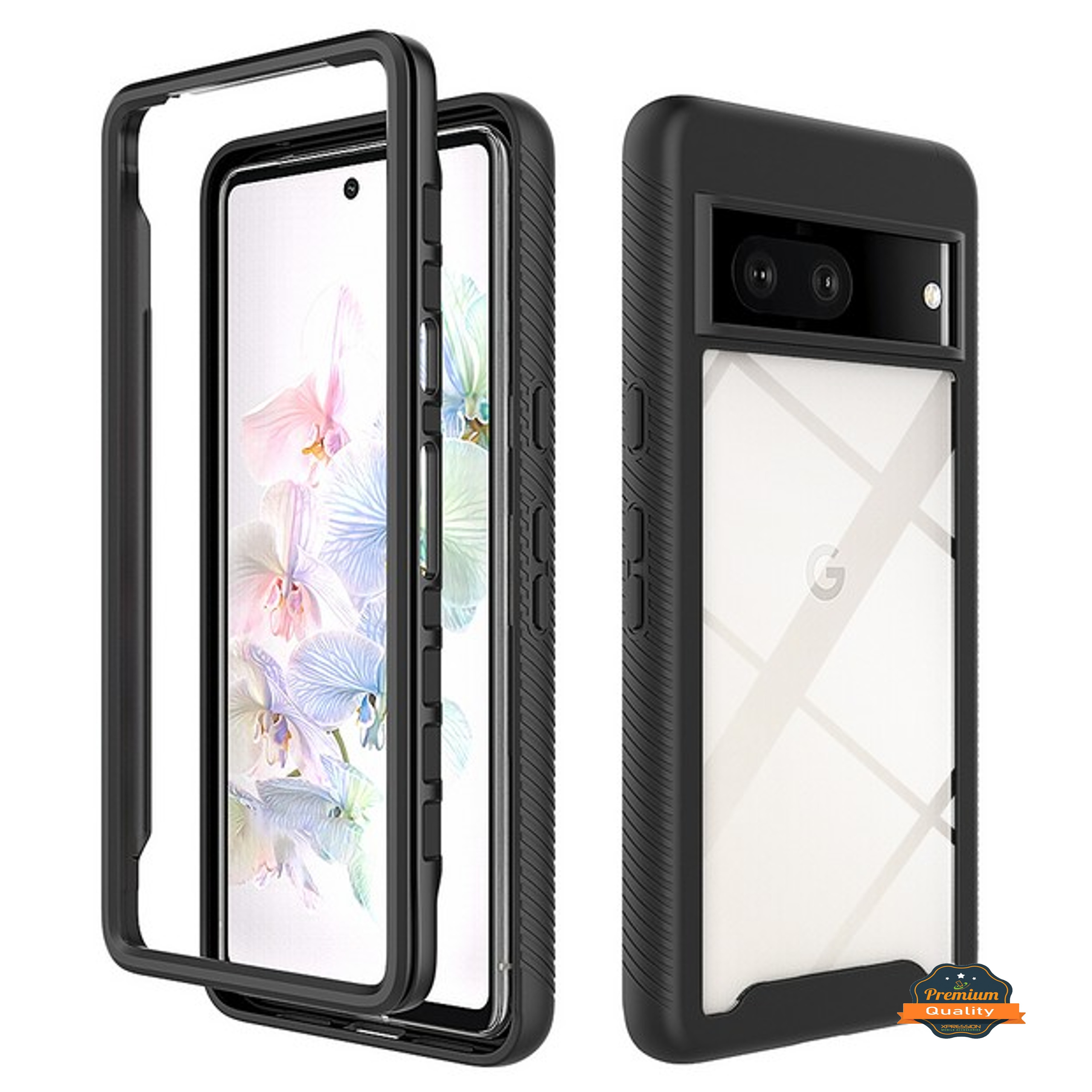 For Google Pixel 7 Hybrid Hard TPU Clear Back Rugged Frame Shockproof Case Cover - Picture 11 of 37
