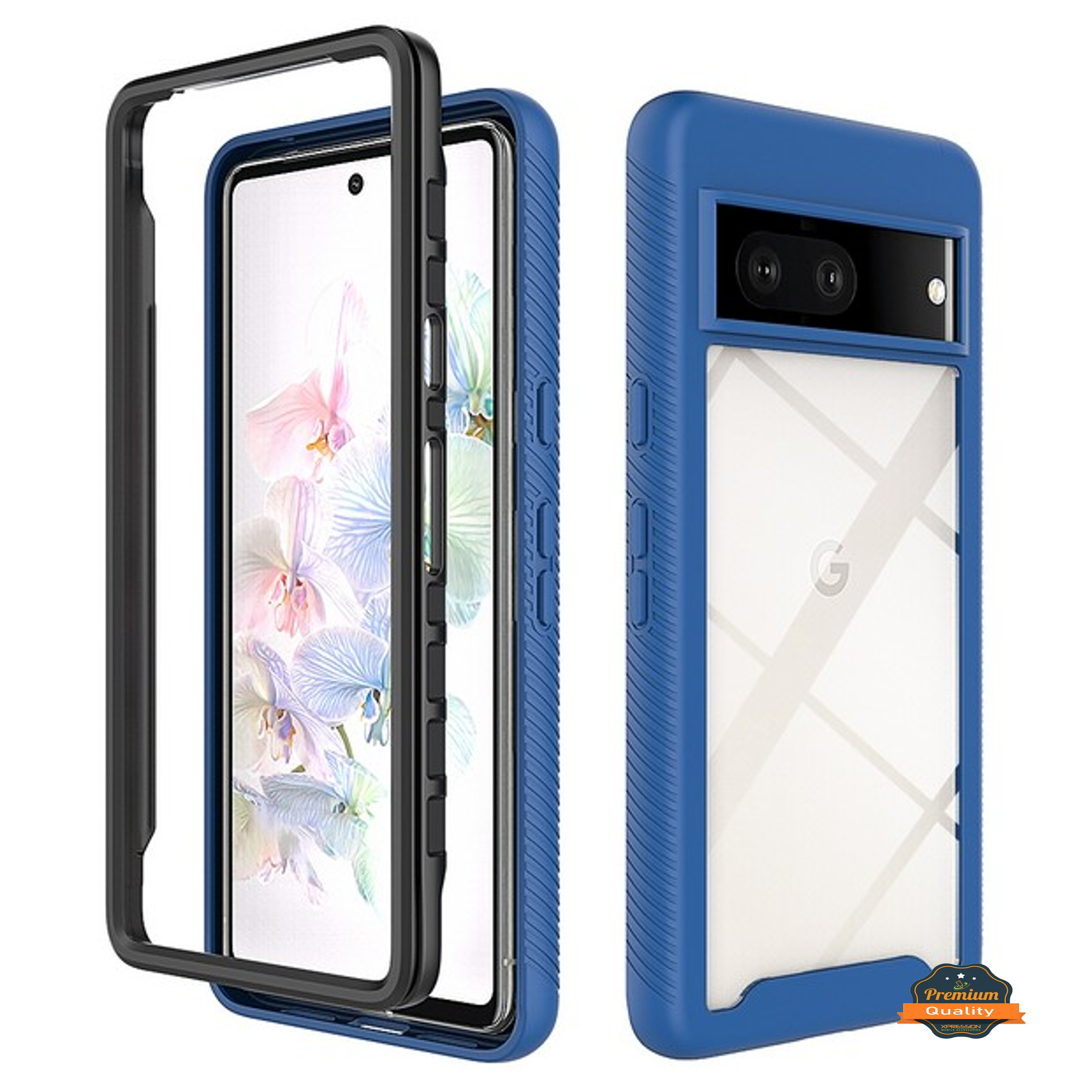 For Google Pixel 7 Hybrid Hard TPU Clear Back Rugged Frame Shockproof Case Cover - Picture 20 of 37