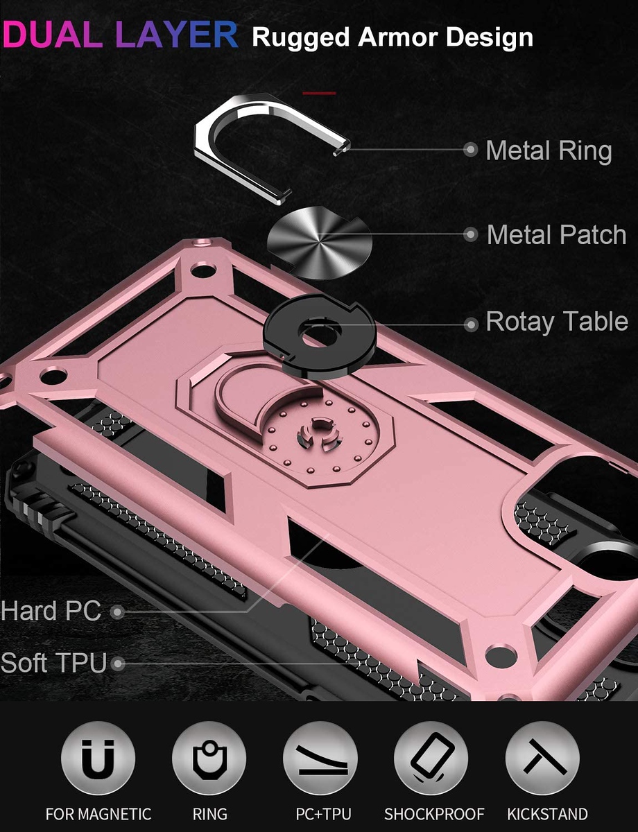 For Google Pixel 7 Pro Hybrid Dual Layer TPU Ring Stand Armor Shell Case Cover - Picture 50 of 64