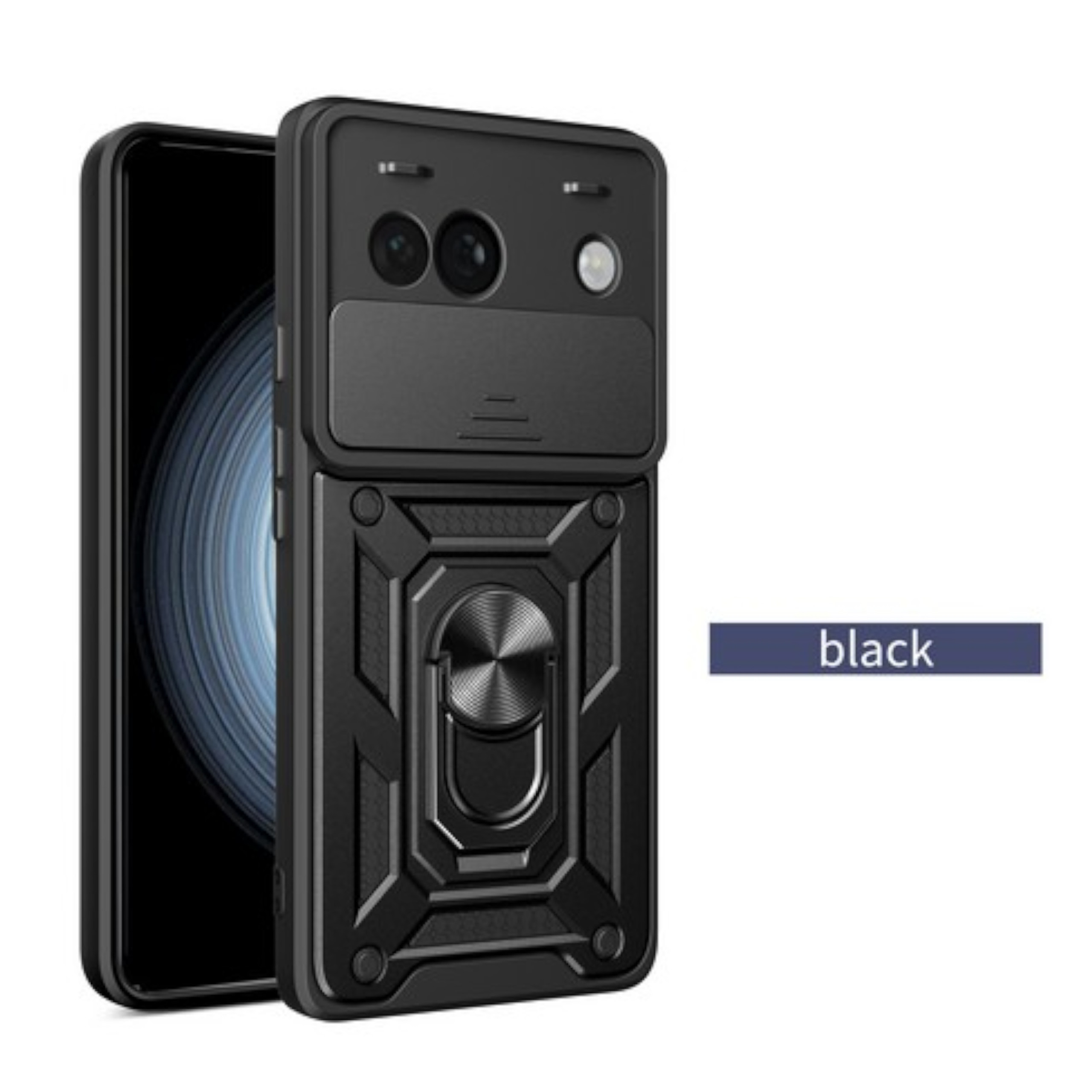 For Google Pixel 9A Shockproof Sliding Camera Ring Stand Case Cover - Picture 12 of 70