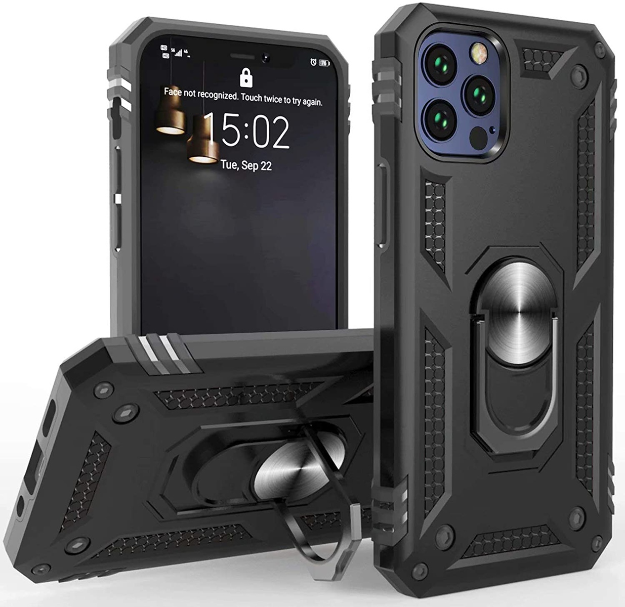 For Apple iPhone 11 (6.1") Shockproof Hybrid Dual Layer PC Ring Stand Case Cover - Bild 12 von 46