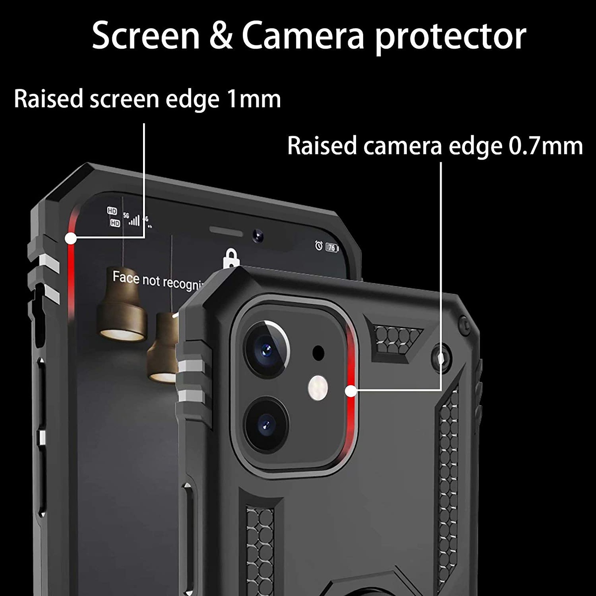 For Apple iPhone 14 Plus 6.7" Hybrid Dual Layer Ring Stand Heavy Duty Case Cover - Picture 18 of 63