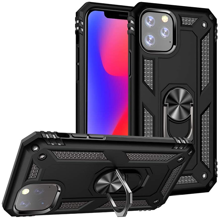 For Apple iPhone 14 Plus 6.7" Hybrid Dual Layer Ring Stand Heavy Duty Case Cover - Picture 17 of 63