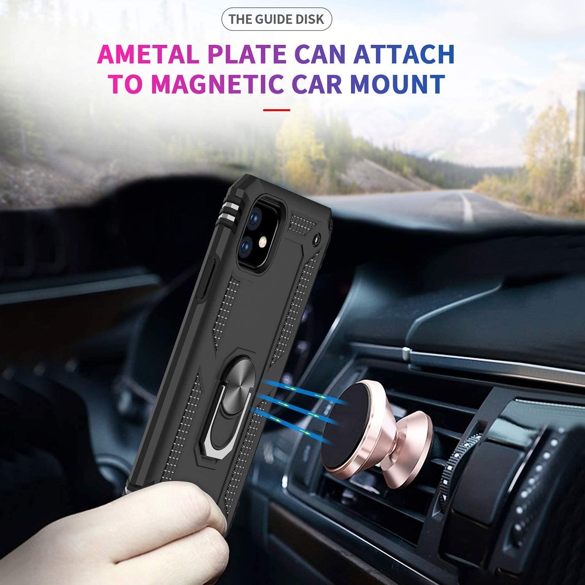 For Apple iPhone 14 Plus 6.7" Hybrid Dual Layer Ring Stand Heavy Duty Case Cover - Picture 14 of 63