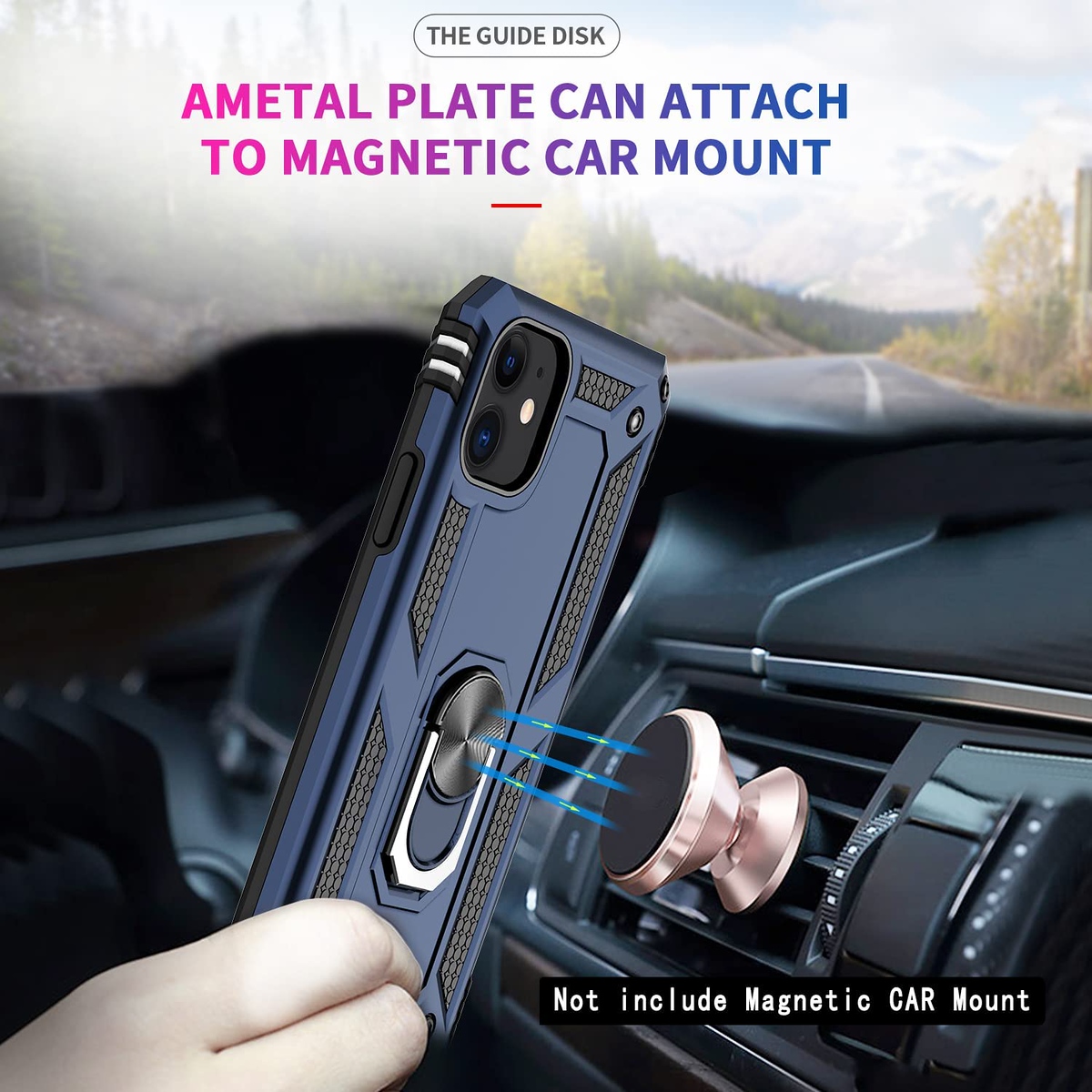 For Apple iPhone 14 Plus 6.7" Hybrid Dual Layer Ring Stand Heavy Duty Case Cover - Picture 24 of 63