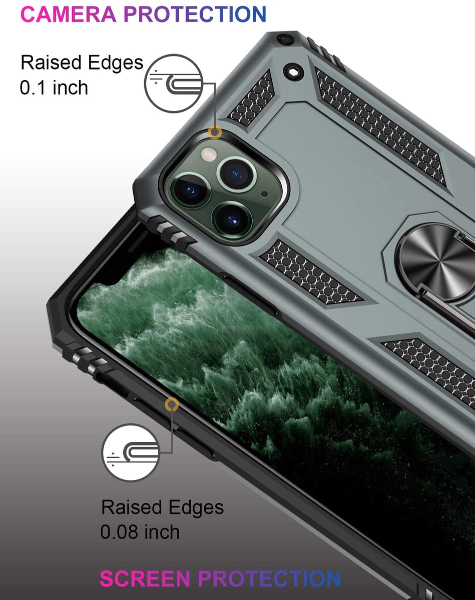 For Apple iPhone 14 Plus 6.7" Hybrid Dual Layer Ring Stand Heavy Duty Case Cover - Picture 31 of 63
