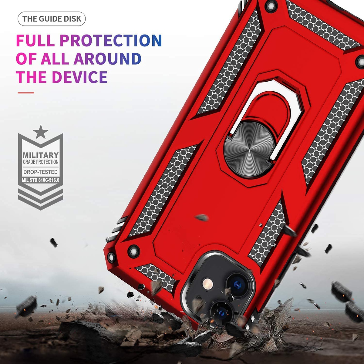 For Apple iPhone 14 Plus 6.7" Hybrid Dual Layer Ring Stand Heavy Duty Case Cover - Picture 44 of 63