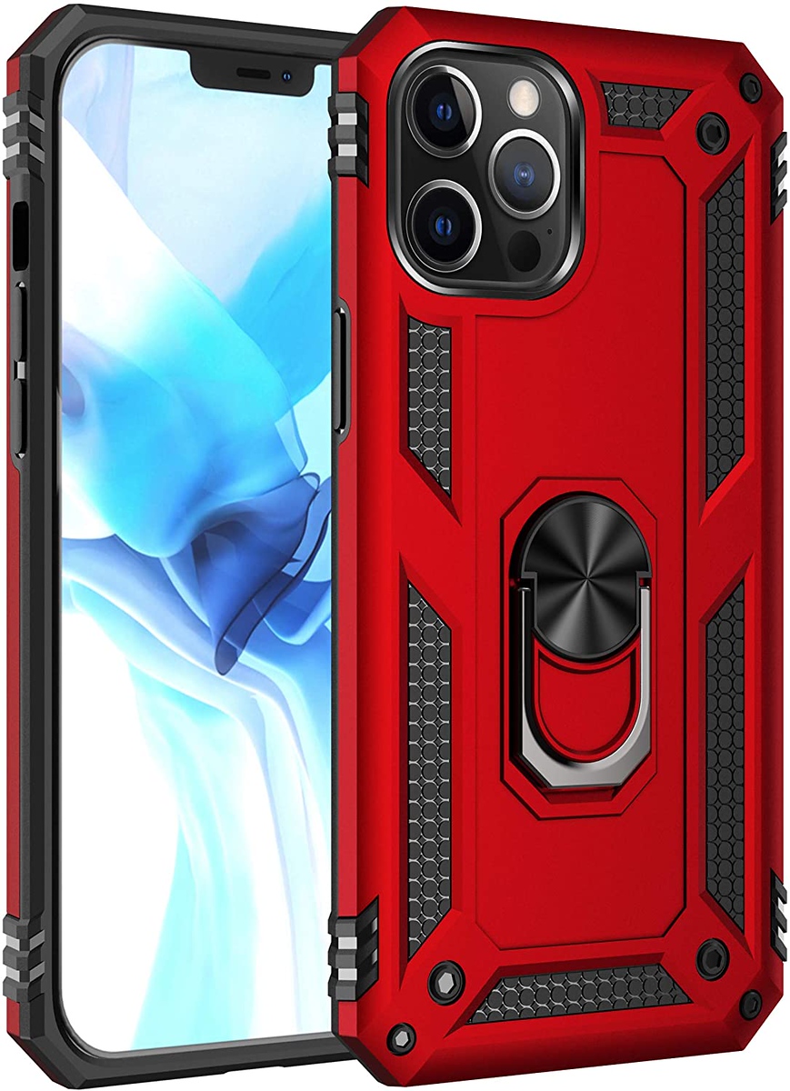 For Apple iPhone 14 Plus 6.7" Hybrid Dual Layer Ring Stand Heavy Duty Case Cover - Picture 45 of 63
