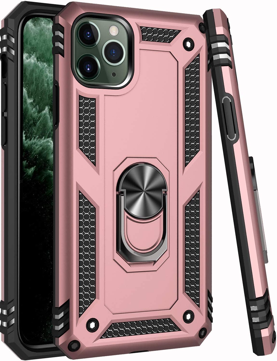 For Apple iPhone 14 Plus 6.7" Hybrid Dual Layer Ring Stand Heavy Duty Case Cover - Picture 48 of 63