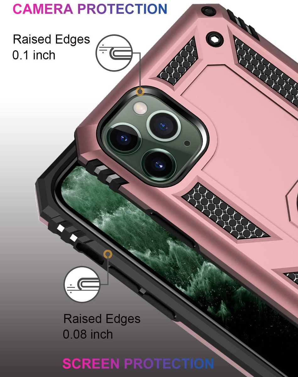 For Apple iPhone 14 Plus 6.7" Hybrid Dual Layer Ring Stand Heavy Duty Case Cover - Picture 50 of 63