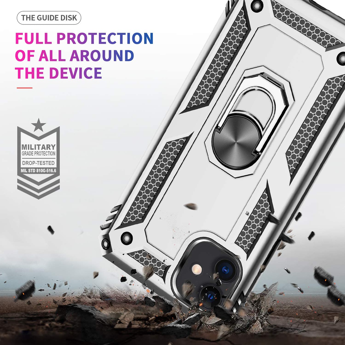 For Apple iPhone 14 Plus 6.7" Hybrid Dual Layer Ring Stand Heavy Duty Case Cover - Picture 60 of 63