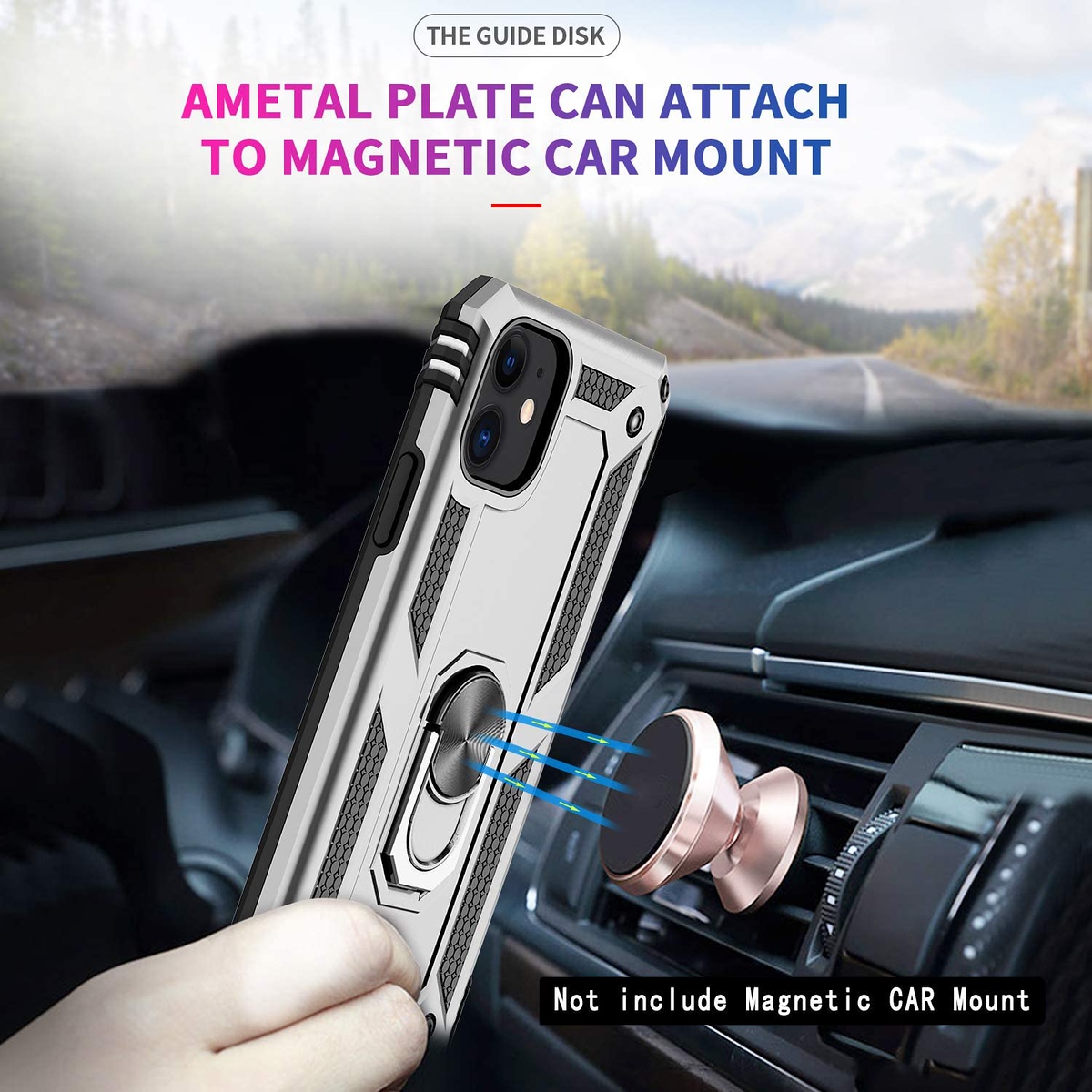 For Apple iPhone 14 Plus 6.7" Hybrid Dual Layer Ring Stand Heavy Duty Case Cover - Picture 62 of 63