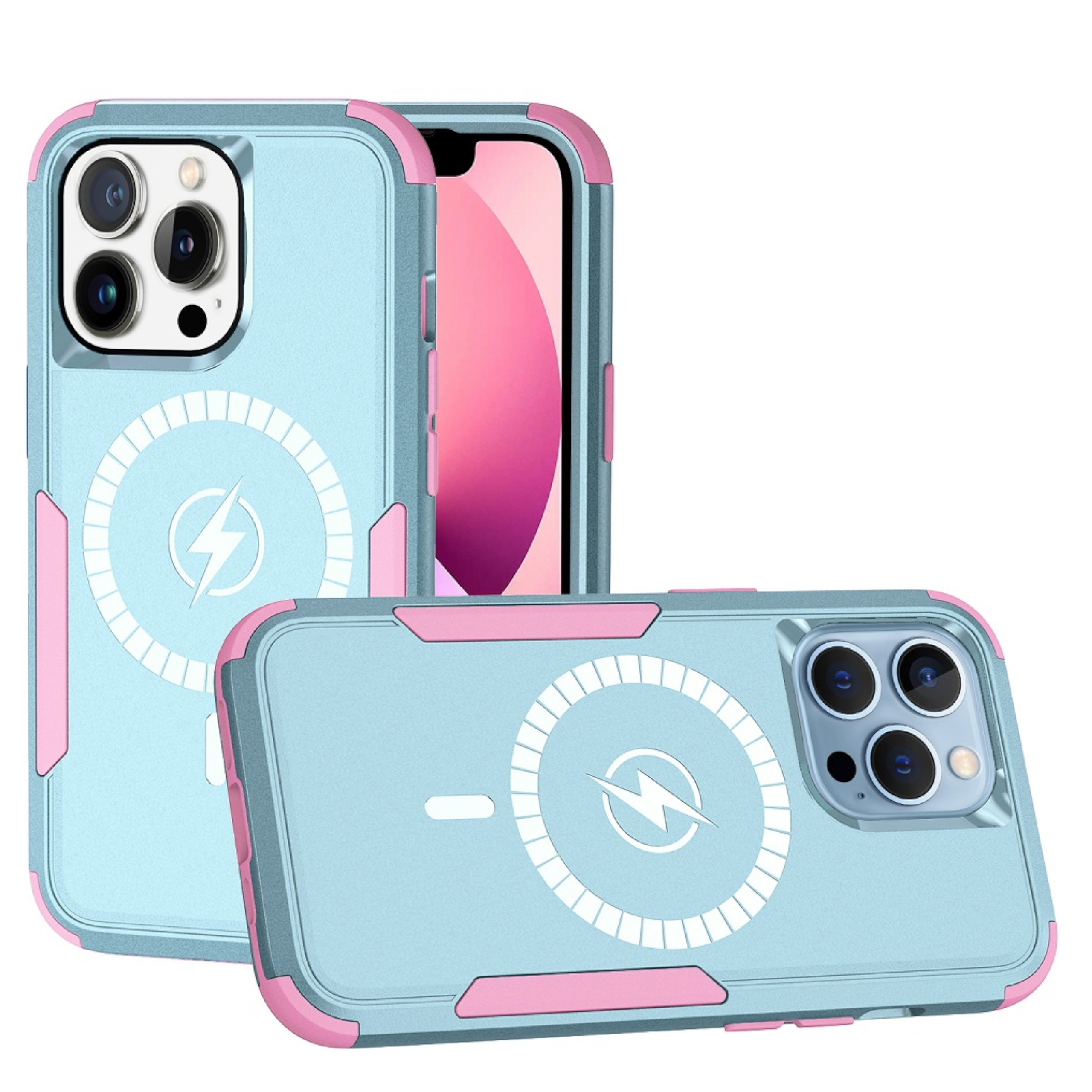 For Apple iPhone 16 Heavy Duty 2in1 TPU Compatible with Magsafe Case Cover - Picture 18 of 41